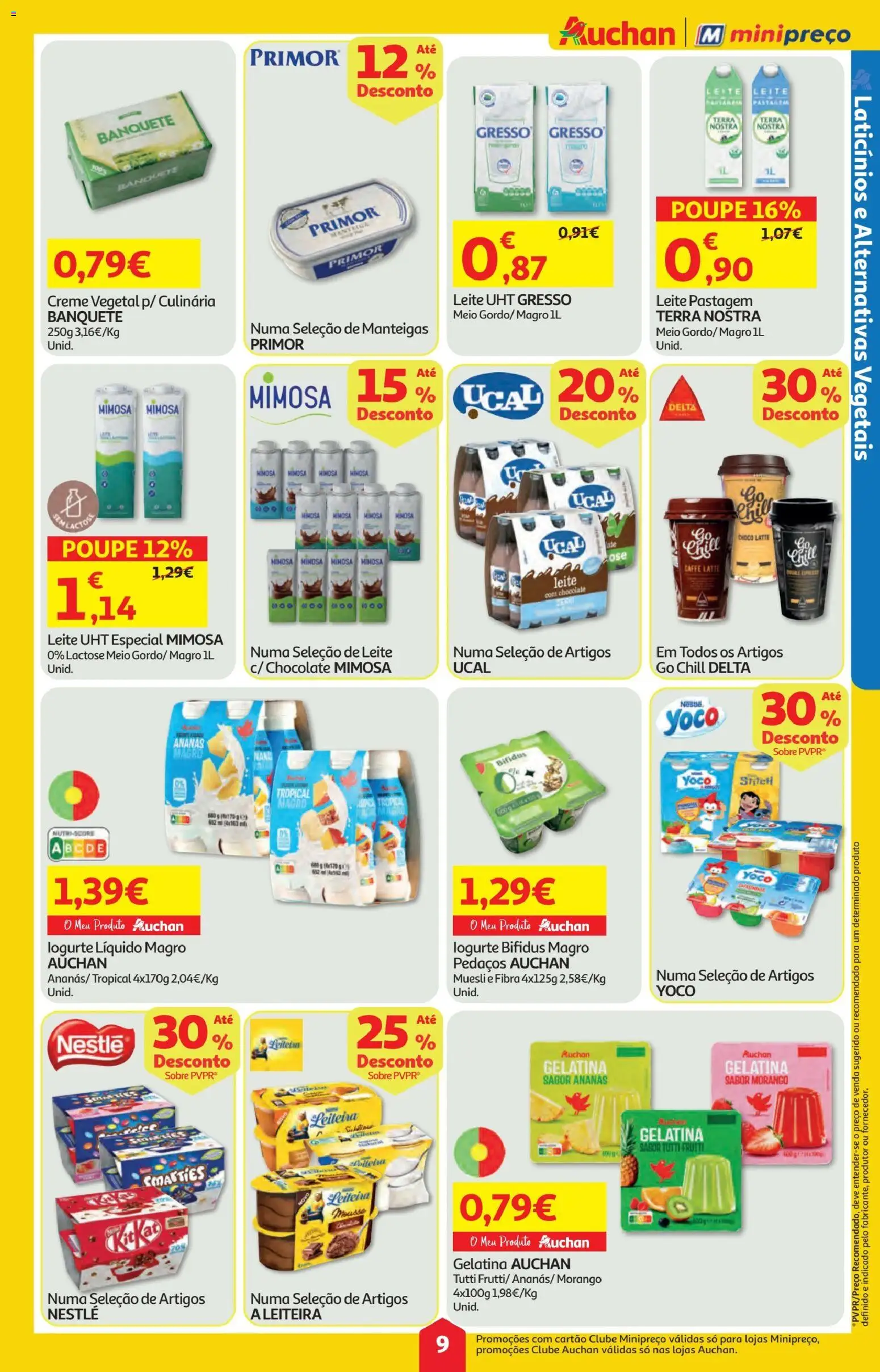 Minipreço folheto │ válido de 12.03.2026 | Página: 9 | Produtos: Gelatina, Leite, Nestlé, Chocolate