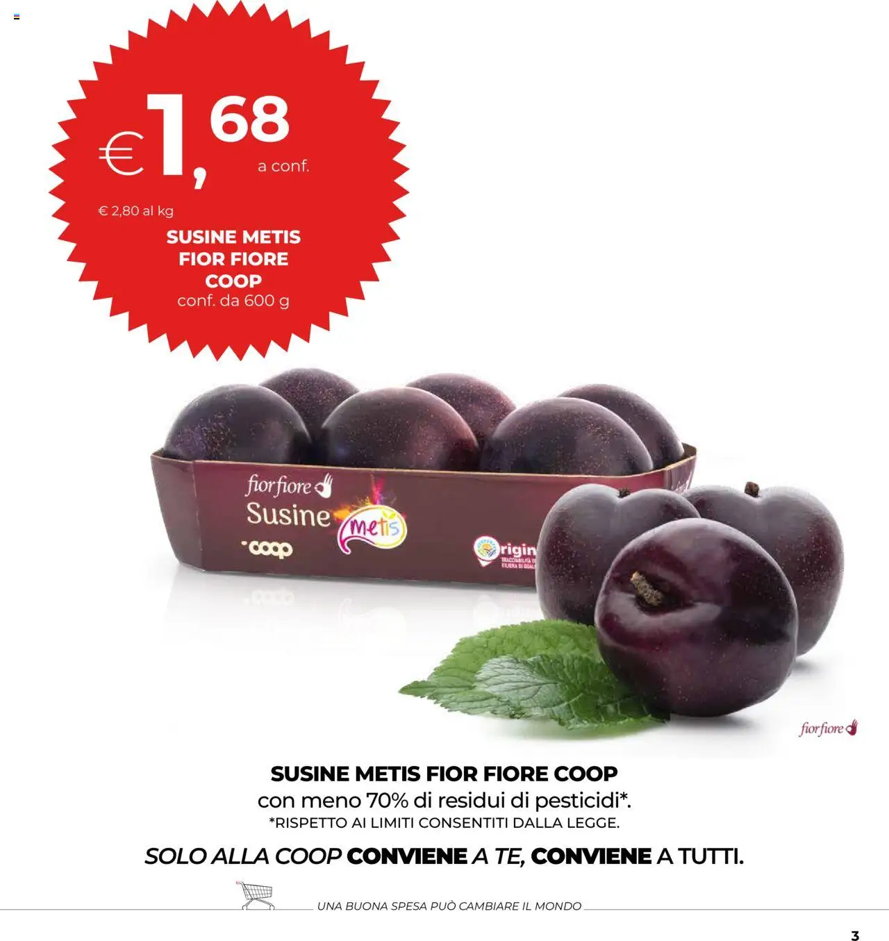 Volantino COOP del 14.08.2025 | Pagina: 3 | Prodotti: Susine