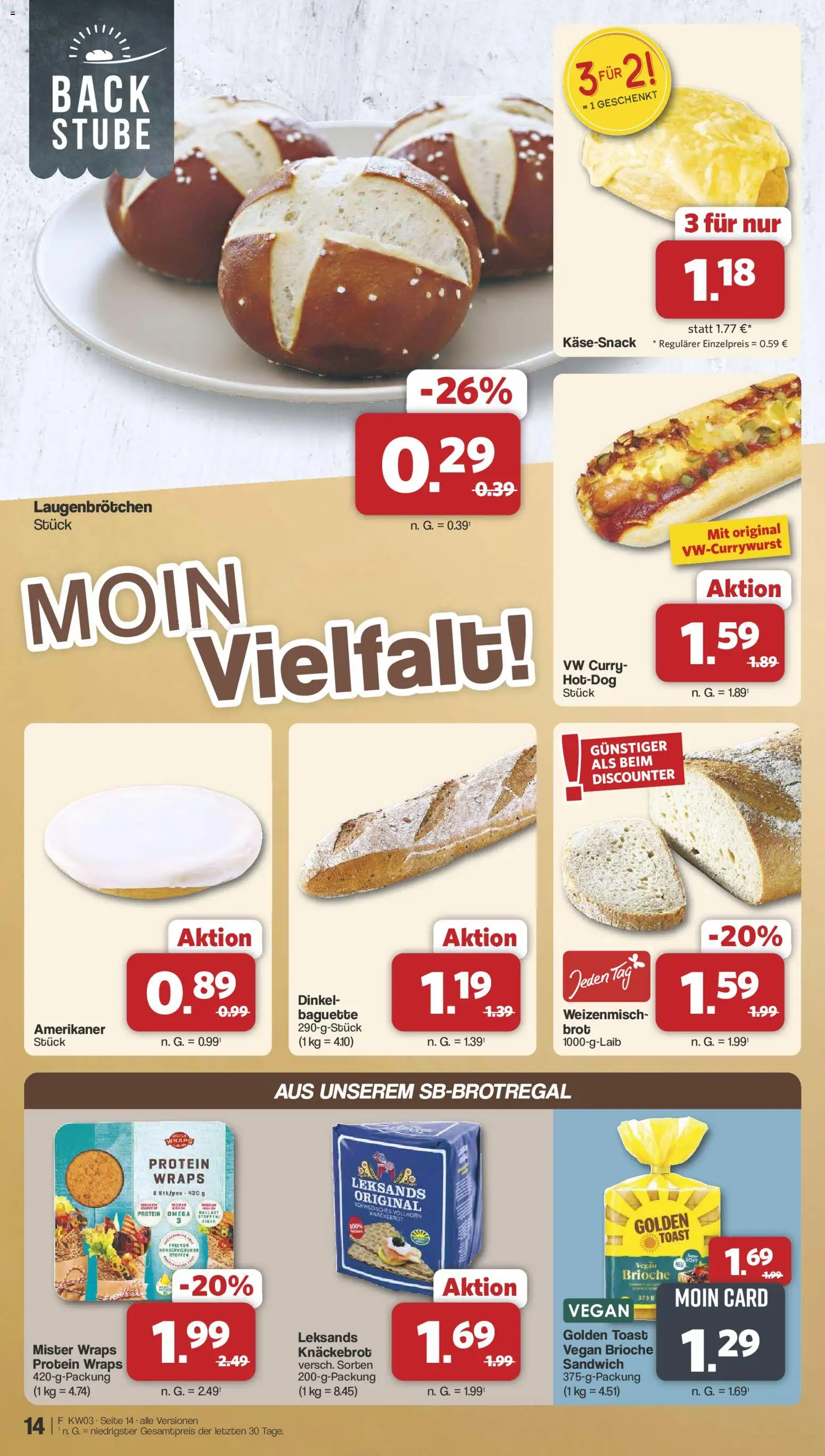 Famila Nordwest Prospekt 	 – gültig ab 12.01.2026 | Seite: 14 | Produkte: Toast, Baguette, Brot