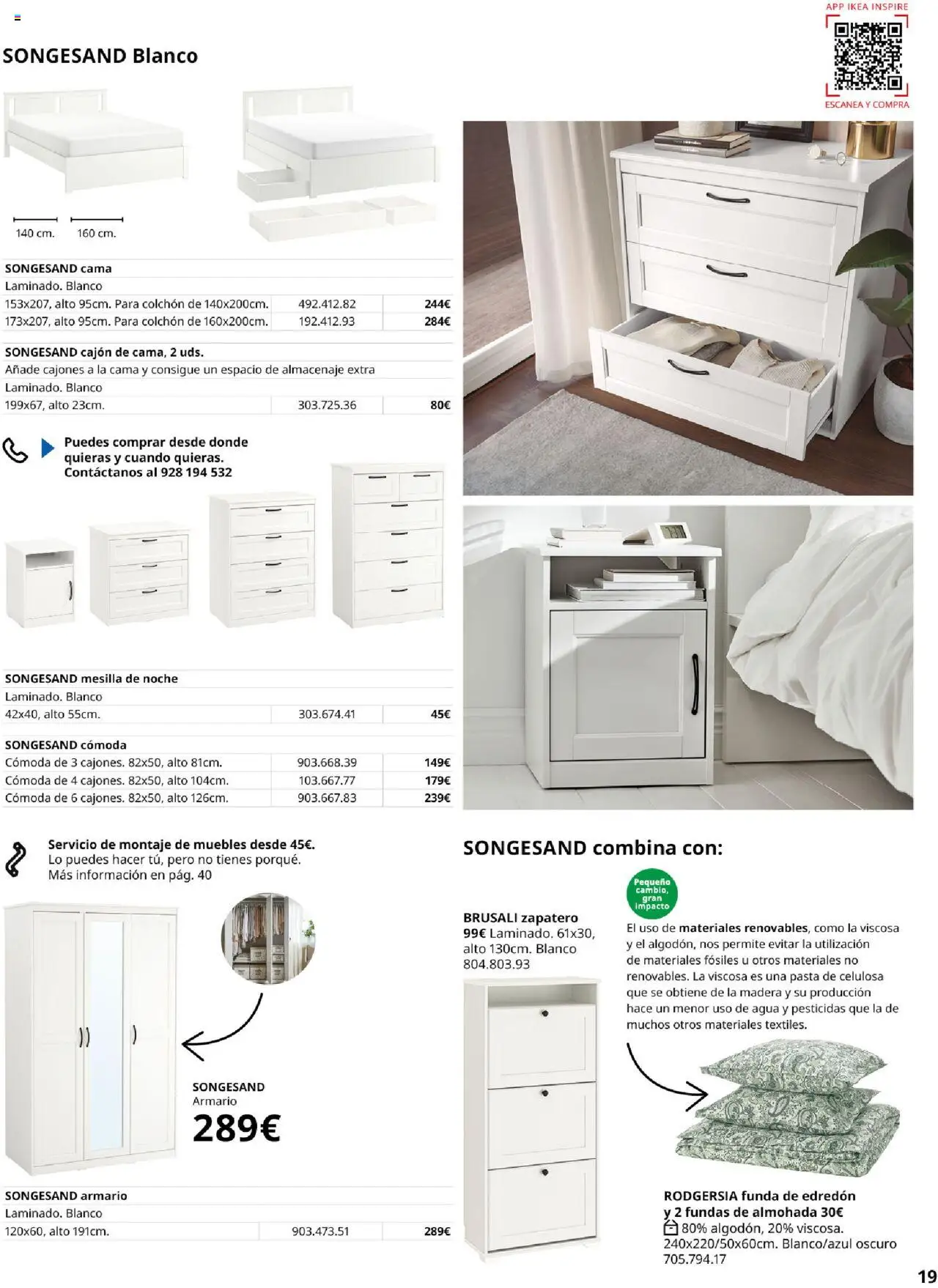 Catálogo IKEA Muebles para el dormitorio │ válido desde el 04.02.2025 | Página: 19 | Productos: Edredón, Zapatero, Colchon, Mesilla de noche