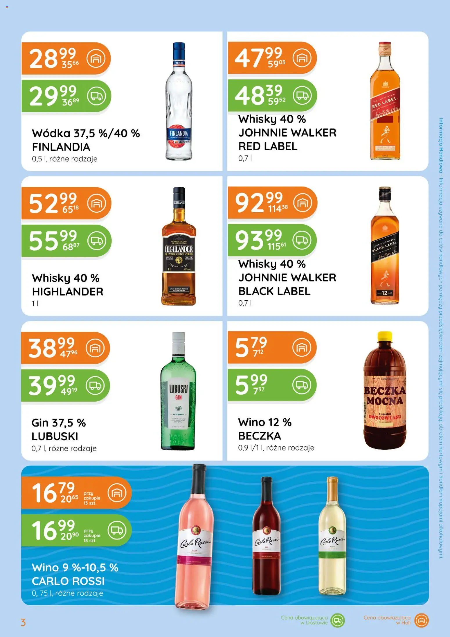 Eurocash Gazetka - Ofensywa Alkoholowa od 01.02.2026 | Strona: 3 | Produkty: Red label, Black Label, Wino, Wódka