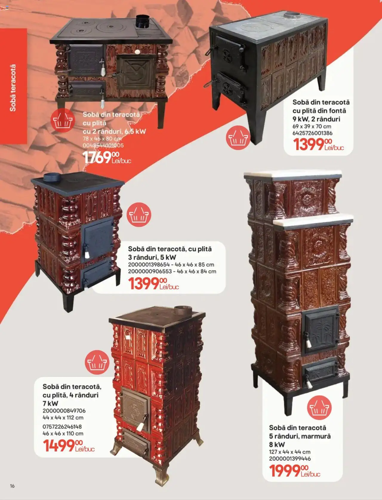 Brico Depot catalog - Încălzire – valabil de la 01.11.2024 | Pagină: 16 | Produse: Plită, Sobă