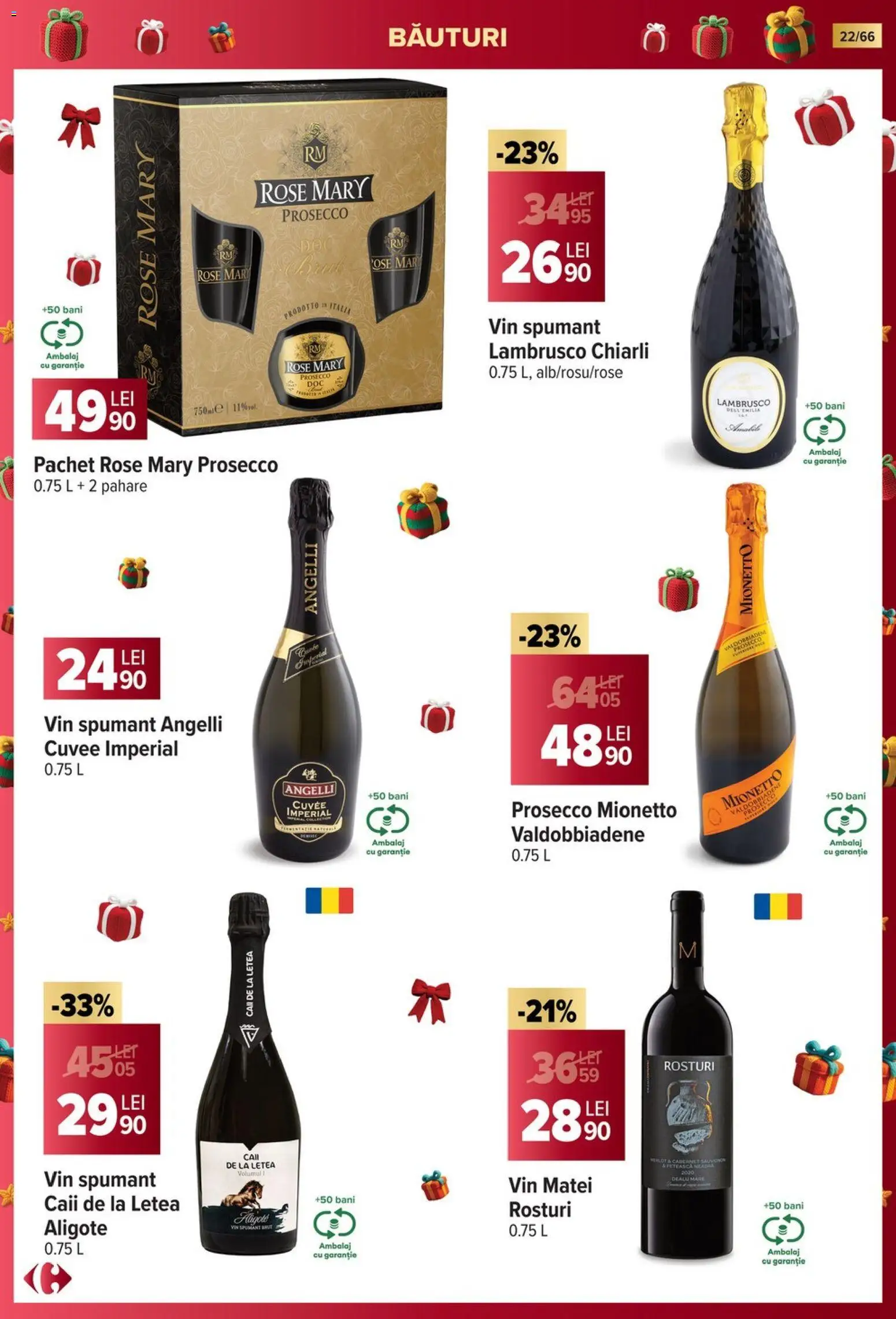 Noul catalog Carrefour – valabil de la 19.11.2025 | Pagină: 22 | Produse: Pahare, Prosecco, Vin