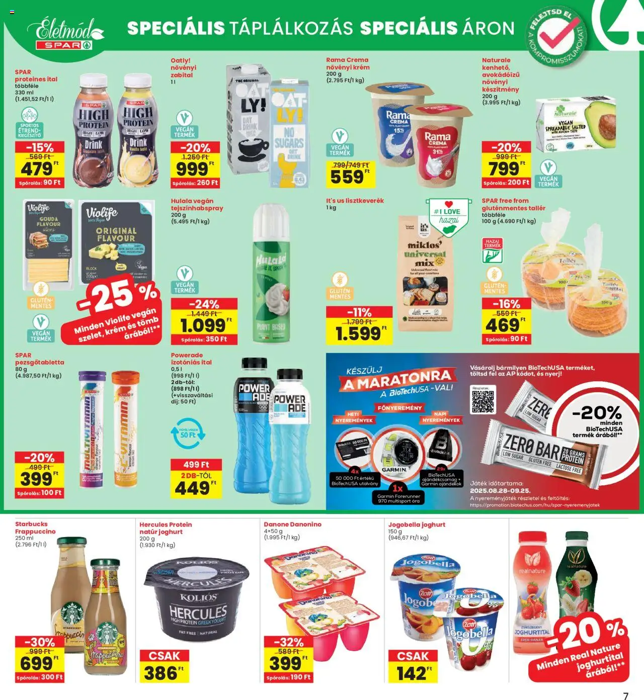 Interspar akciós ujság - amely érvényes a következő dátumtól: 28.08.2025 | Oldal: 7 | Termékek: Gouda, Protein, Banán, Gluténmentes