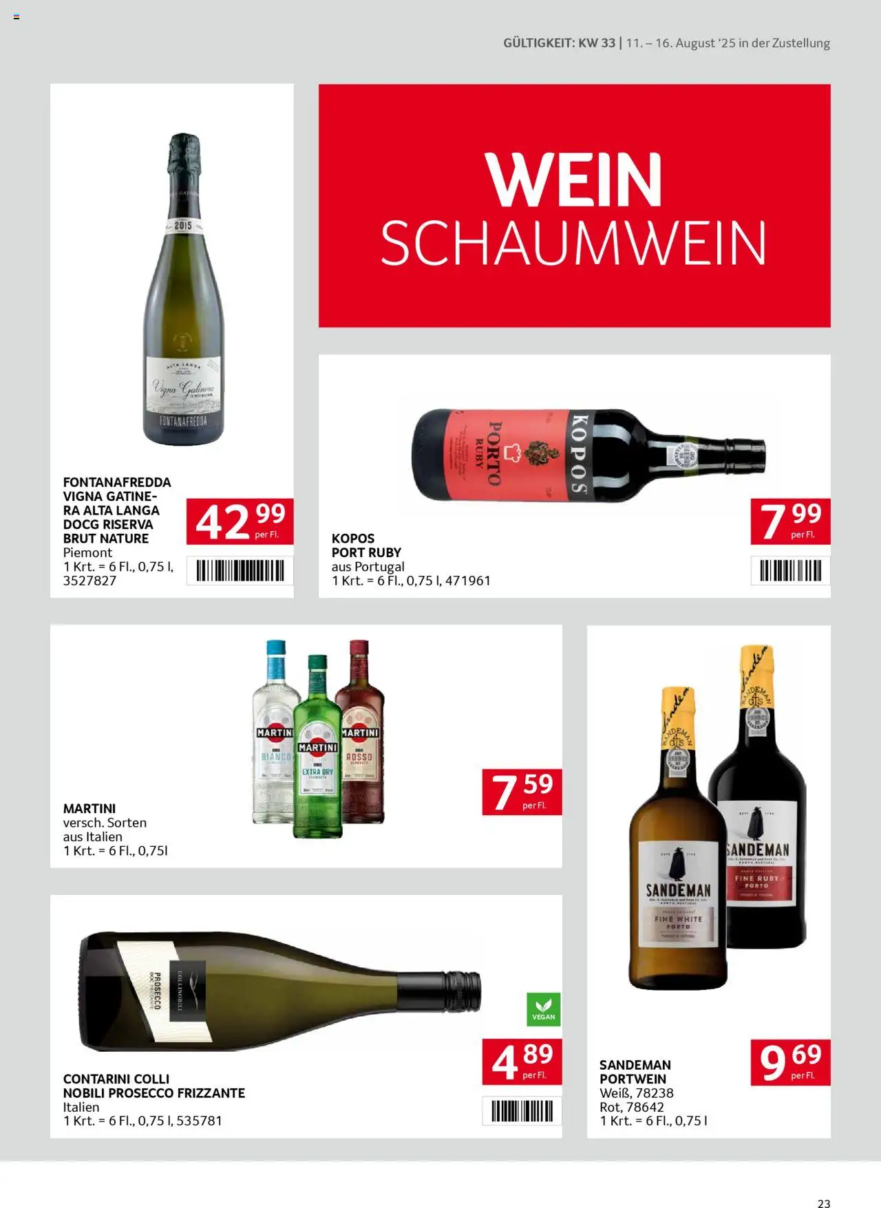 Transgourmet  Zustellaktion gültig ab 10.08.2025 | Seite: 23 | Produkte: Wein