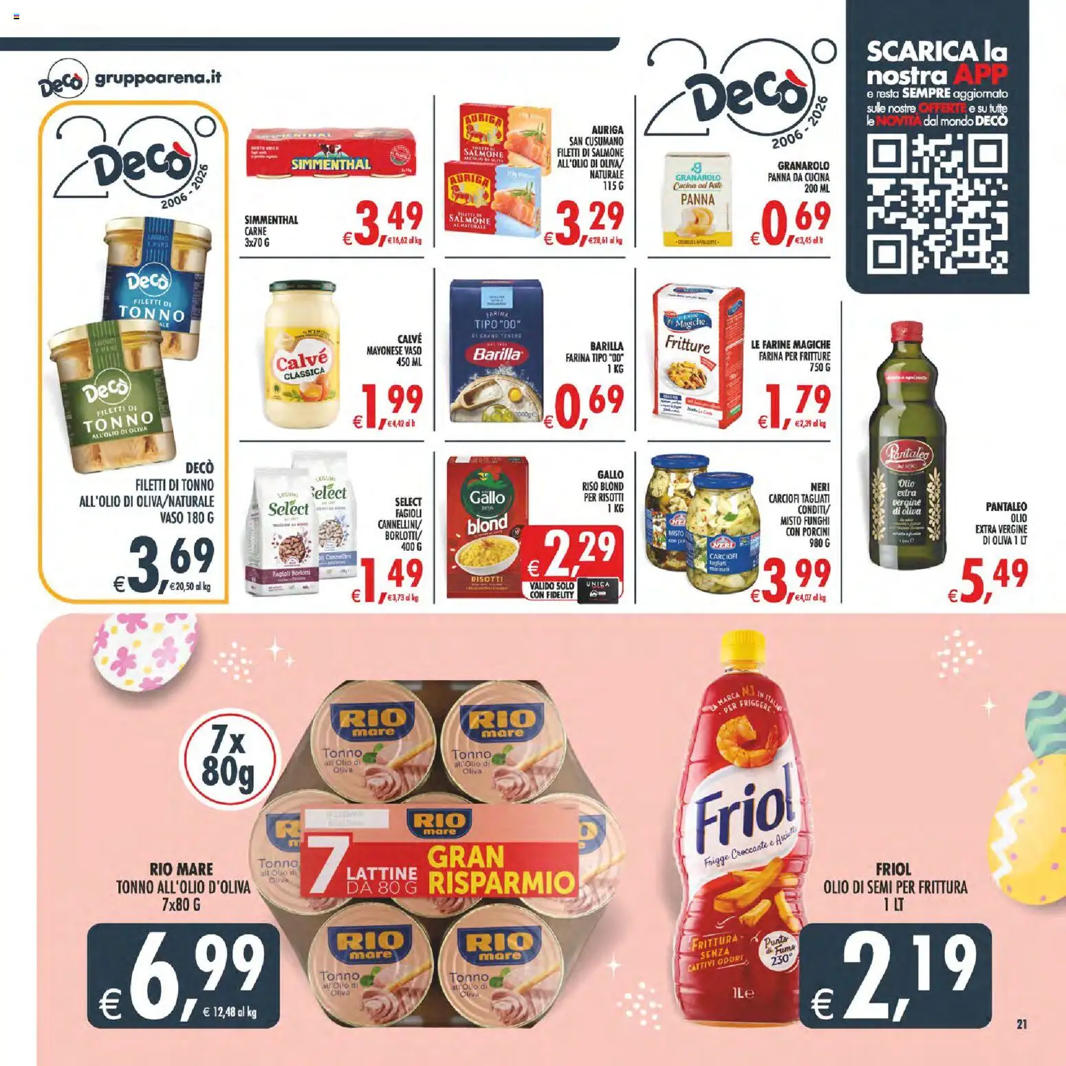 Volantino Decò del 27.03.2026 | Pagina: 21 | Prodotti: Salmone, Fagioli, Farina, Carciofi