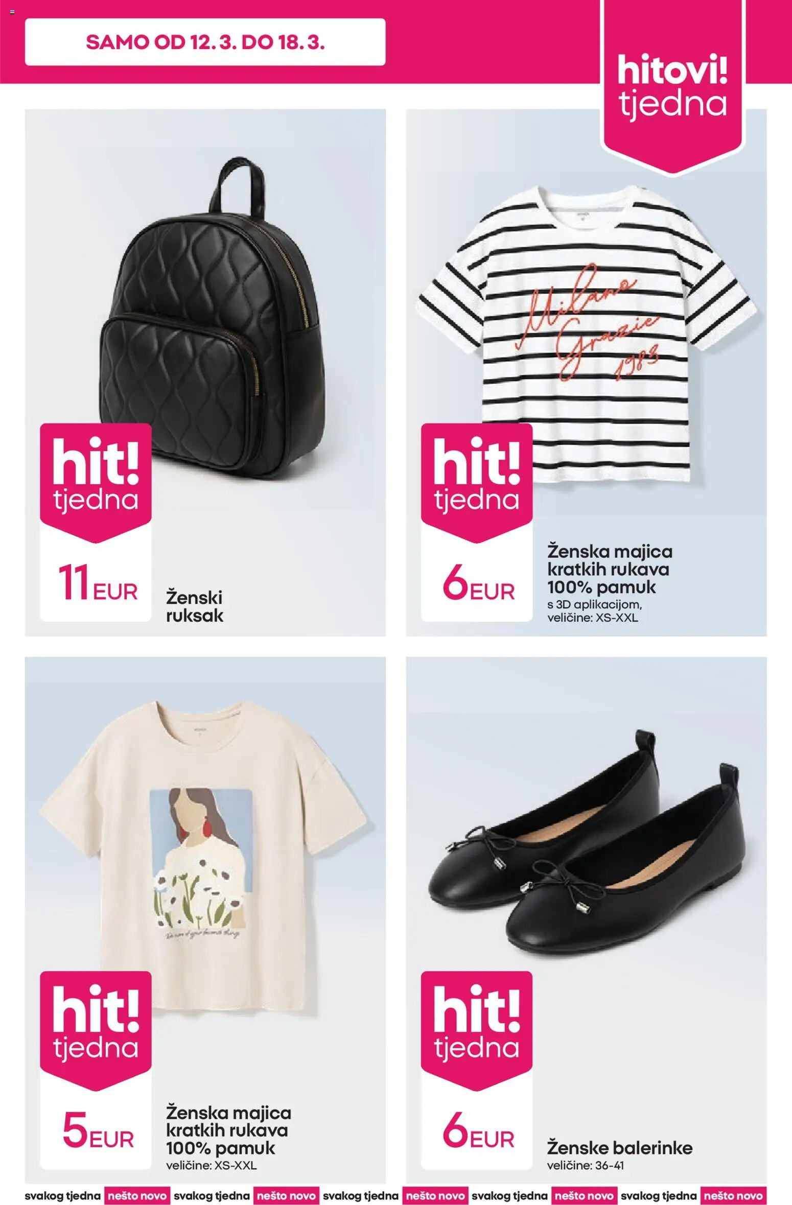Pepco katalog | vrijedi od 12.03.2026 | Stranica: 5 | Proizvodi: Majica, Balerinke, Ruksak