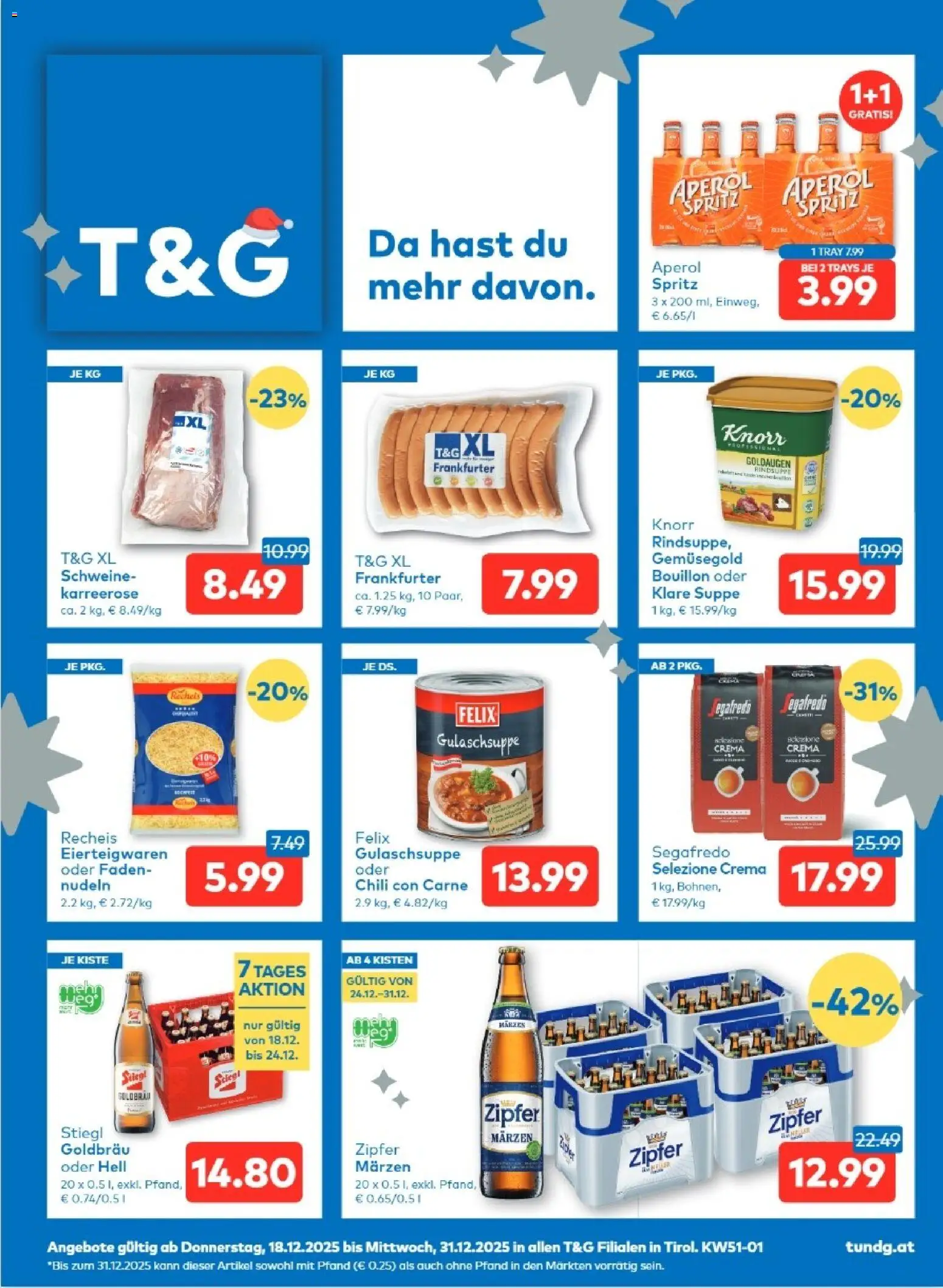 T&G - Tirol gültig ab 18.12.2025 | Seite: 1 | Produkte: Chili, Nudeln