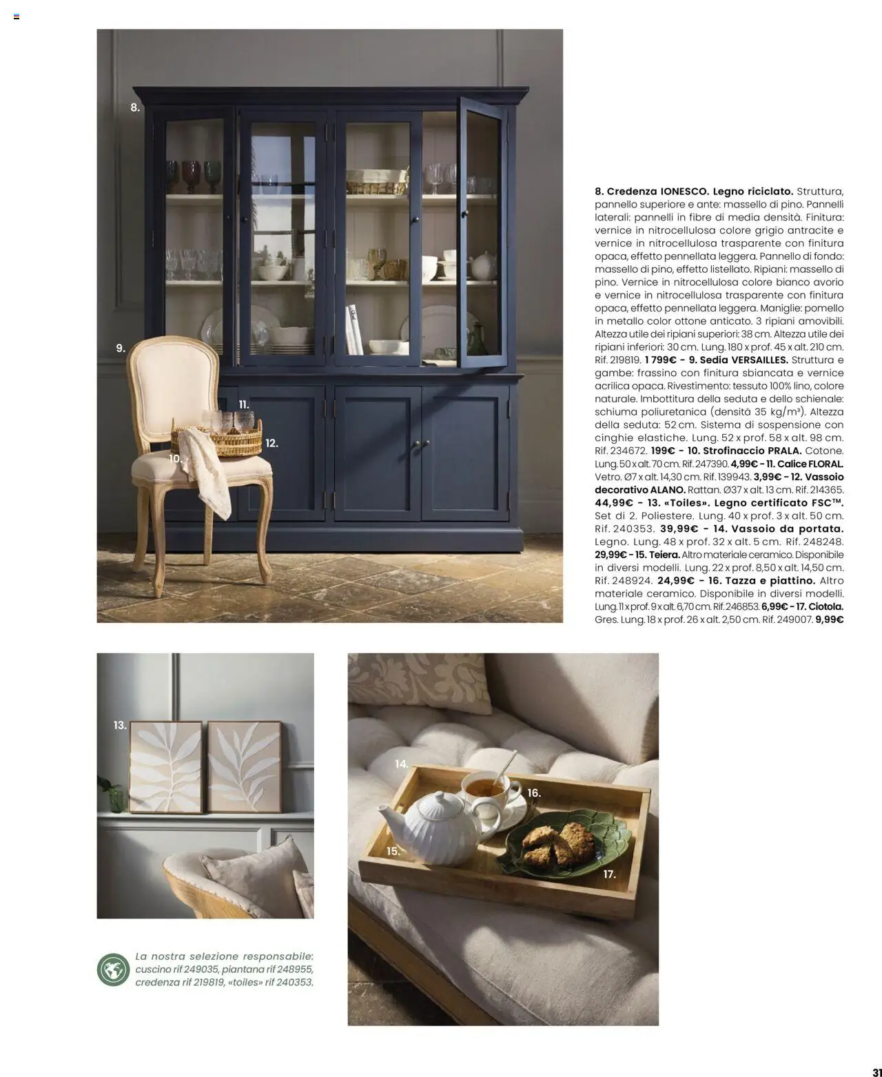 Volantino Maisons du Monde del 27.08.2025 | Pagina: 31 | Prodotti: Vassoio, Cuscino, Sedia, Credenza