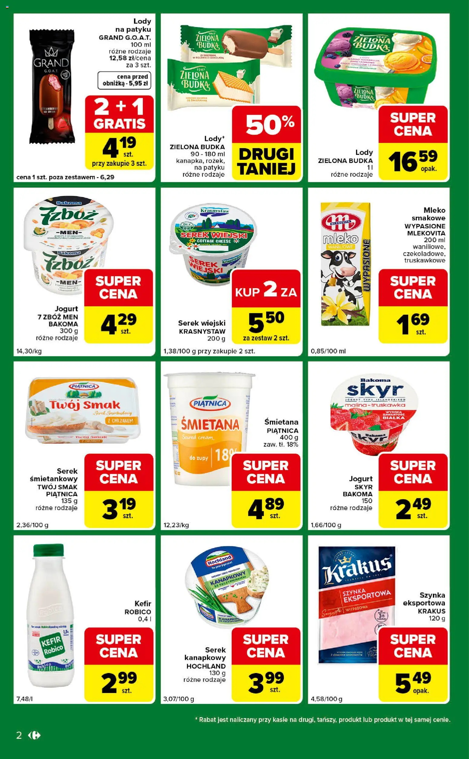 Carrefour gazetka - Express od 14.04.2026 | Strona: 2 | Produkty: Malina, Kefir robico, Serek wiejski, Czekolada
