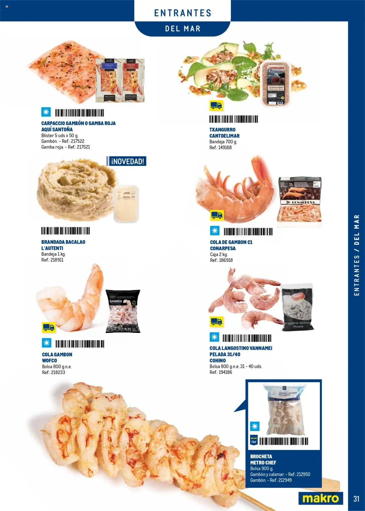 Makro - Catering y Eventos Península │ válido desde el 11.06.2025 | Página: 31 | Productos: Μπιμπερό, Bolsa, Caja, Gamba
