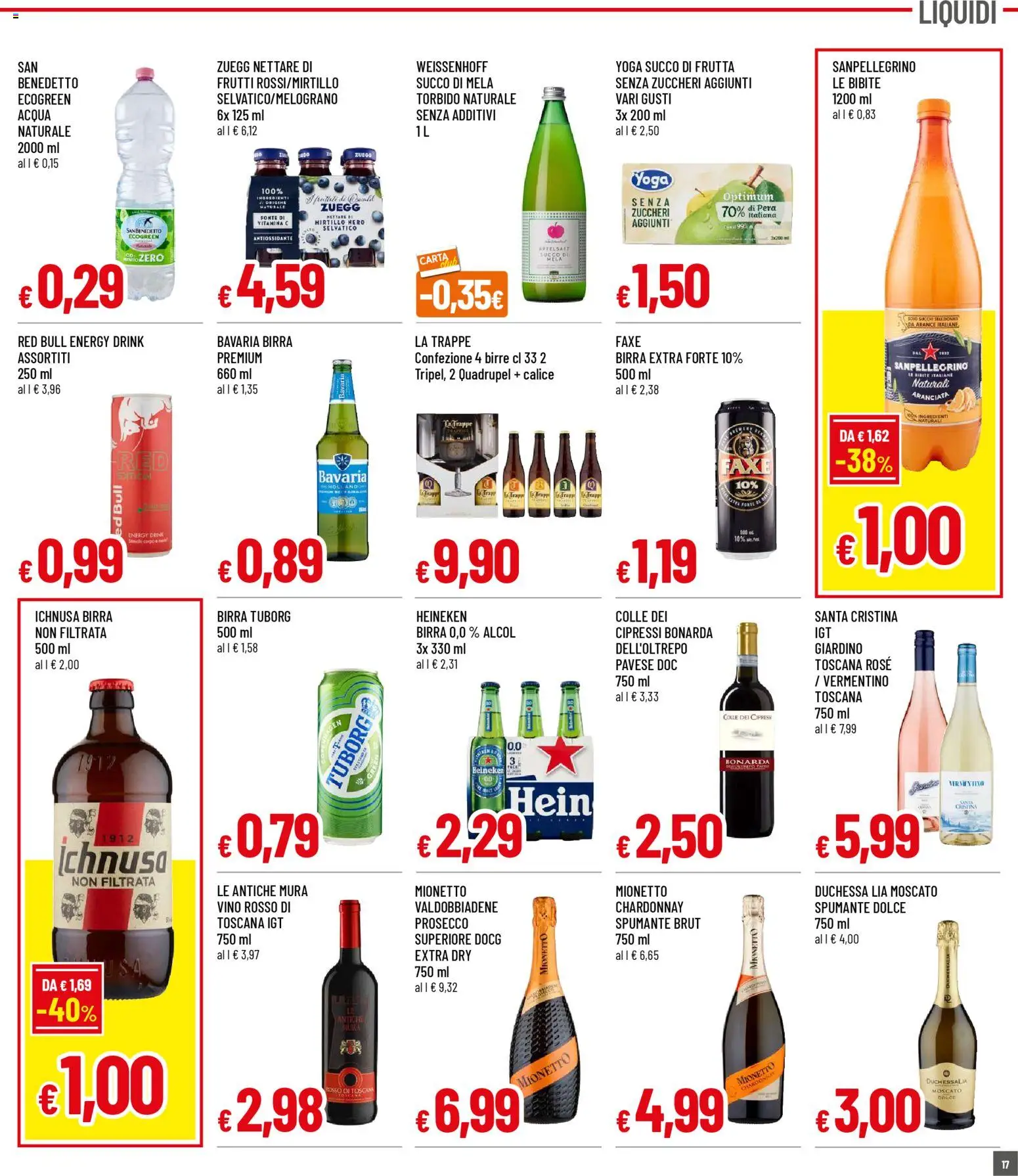 Volantino Galassia del 05.02.2026 | Pagina: 17 | Prodotti: Acqua, Pera, Spumante, Red Bull