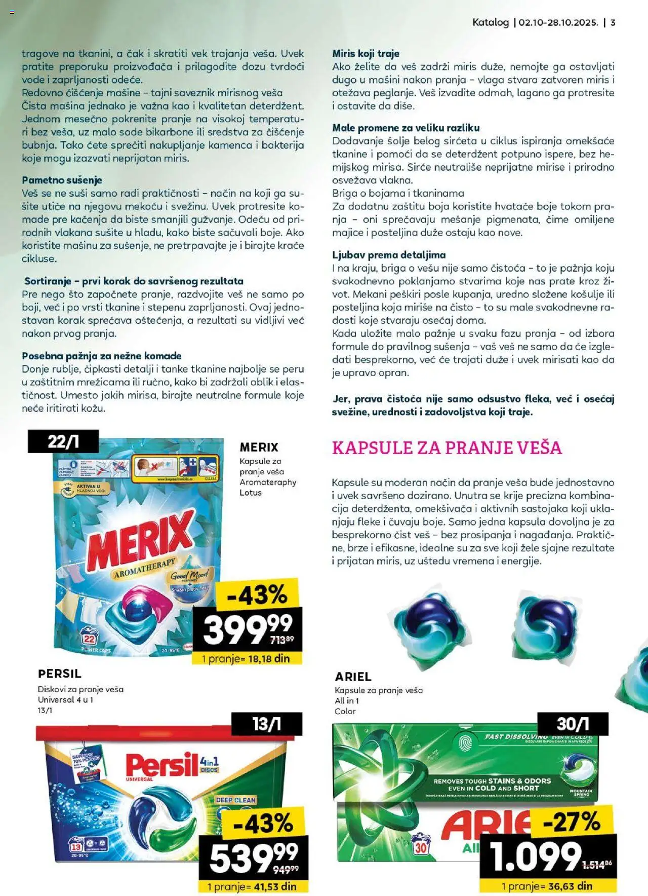 Roda katalog - važi od 02.10.2025 | Strana: 3 | Proizvode: Deterdžent, Sto, Sirće, Persil