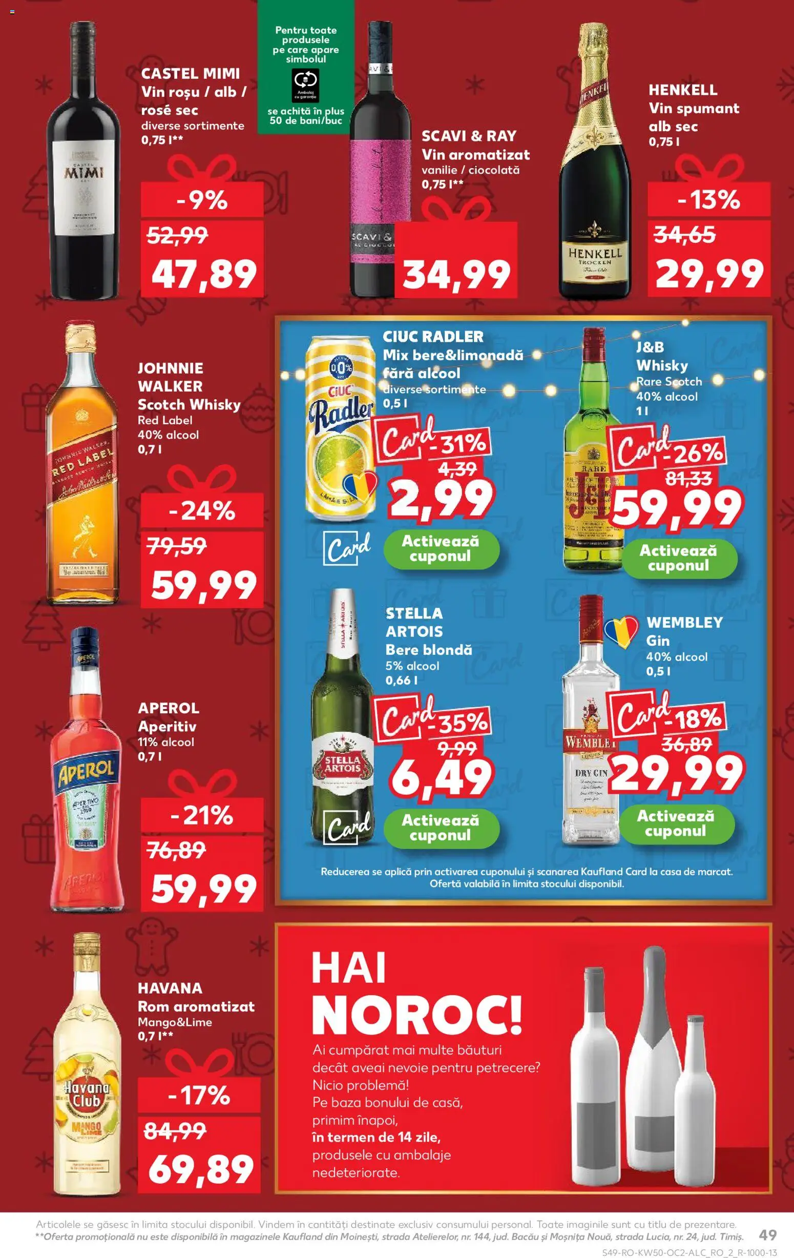 Noul catalog Kaufland – valabil de la 10.12.2025 | Pagină: 49 | Produse: Ciocolată, Bere, Rom, Mango