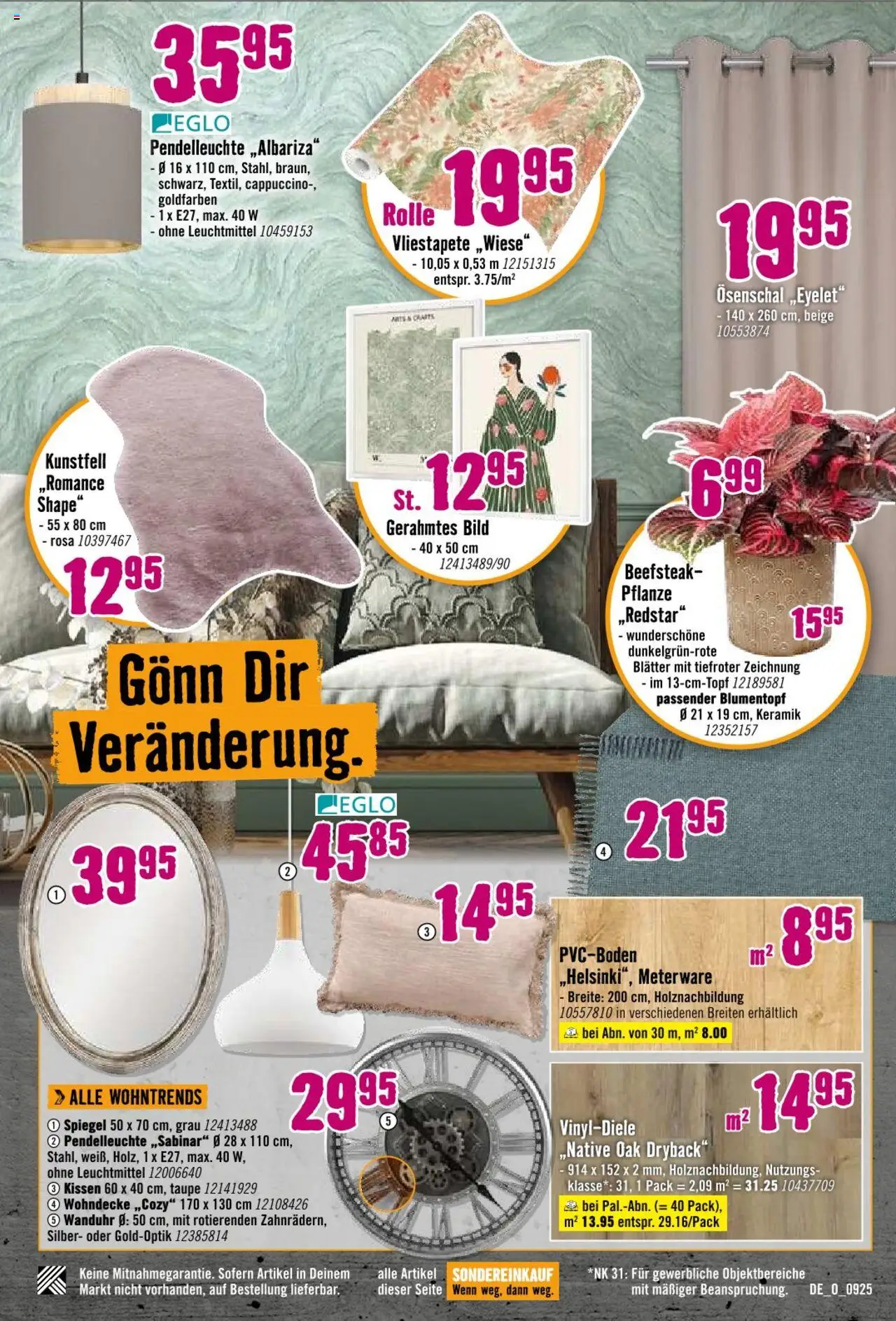 Hornbach Prospekt 	 – gültig ab 08.09.2025 | Seite: 22 | Produkte: Kissen, Spiegel, Blumentopf