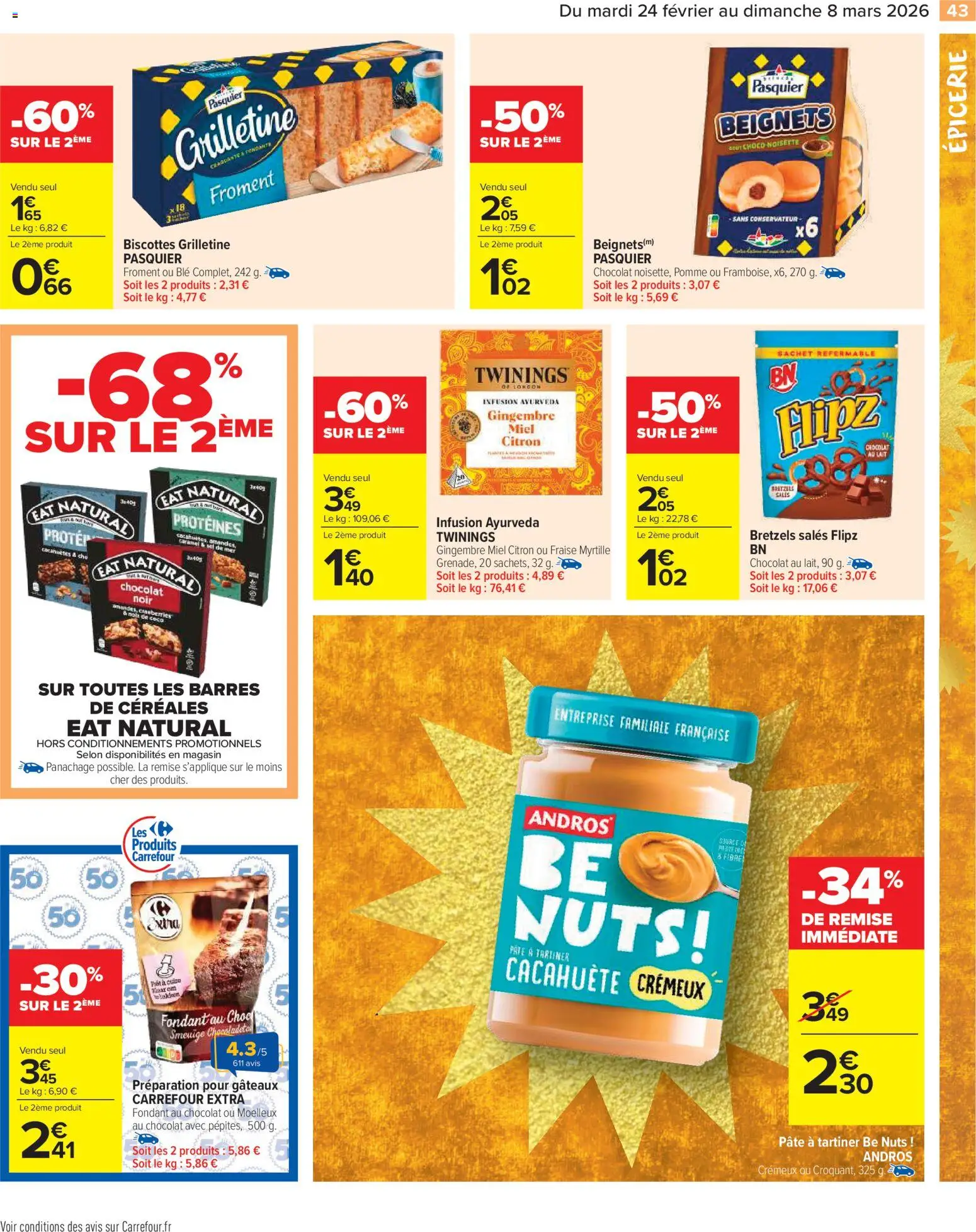 {H1} | Page: 45 | Produits: Cacahuète, Infusion, Gingembre, Céréales