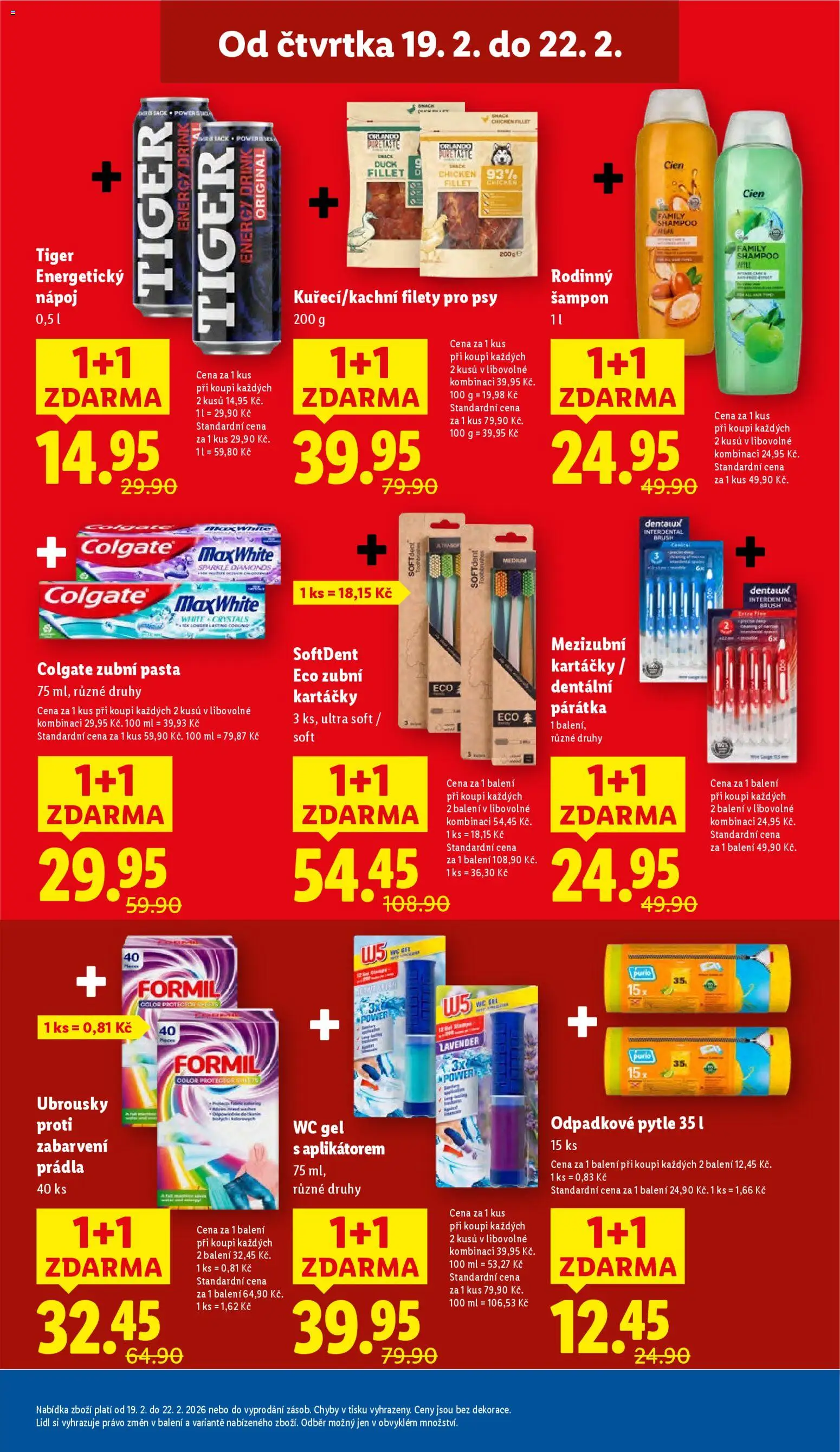 Lidl leták od 19.02.2026 | Strana: 13 | Produkty: Energetický nápoj Tiger, Mezizubní kartáčky, Wc, W5