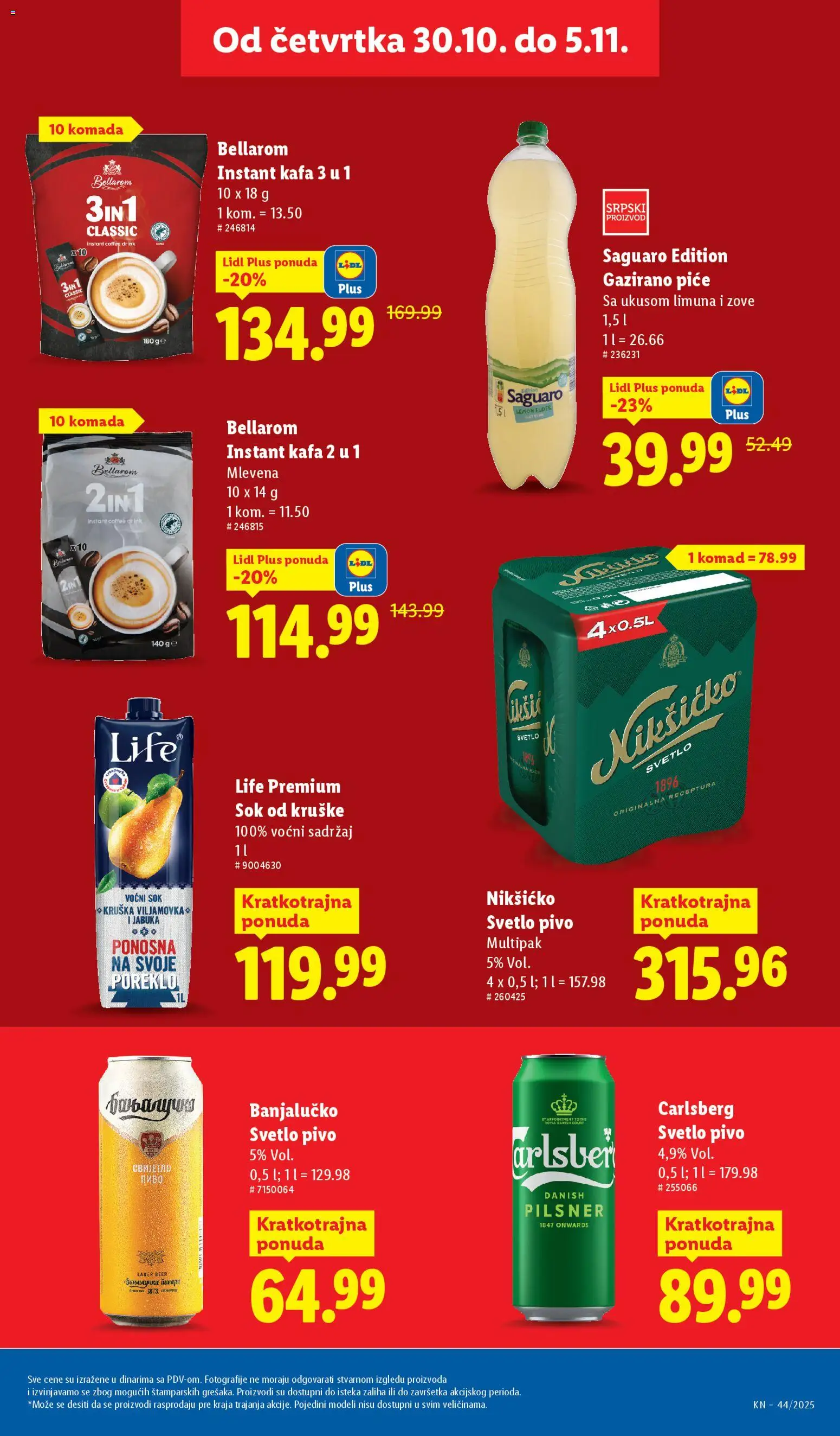 Lidl katalog - važi od 30.10.2025 | Strana: 13 | Proizvode: Kruške, Kafa, Sok, Pivo