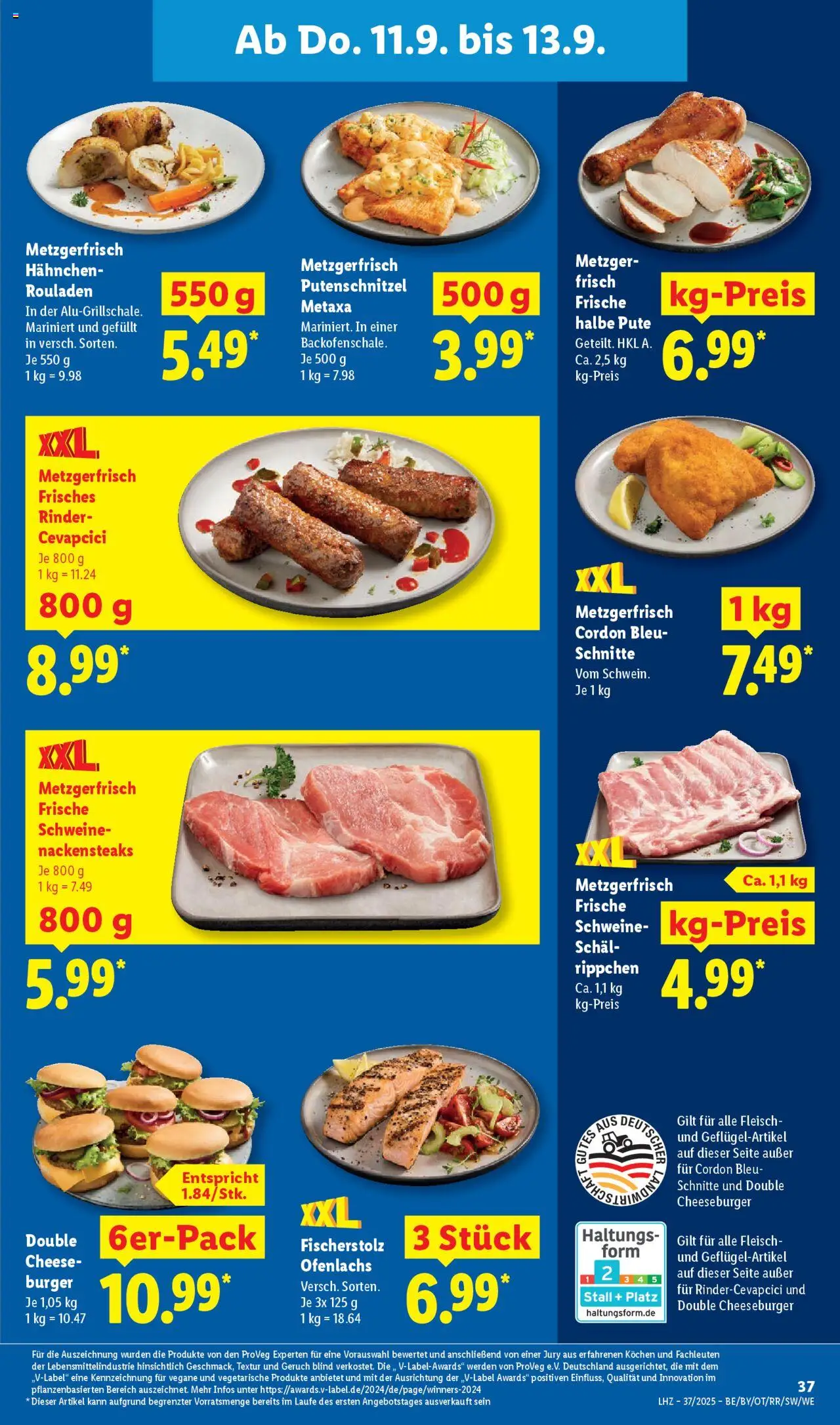 Lidl Prospekt Zossen 	 - gültig ab dem 08.09.2025 | Seite: 57 | Produkte: Nackensteaks, Hahnchen, Cevapcici, Metaxa