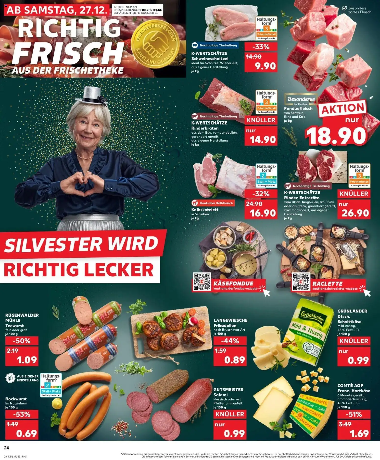 Kaufland prospekt Hamburg	 – gültig ab 28.12.2025 | Seite: 24 | Produkte: Rinderbraten, Bockwurst, Raclette, Fleisch
