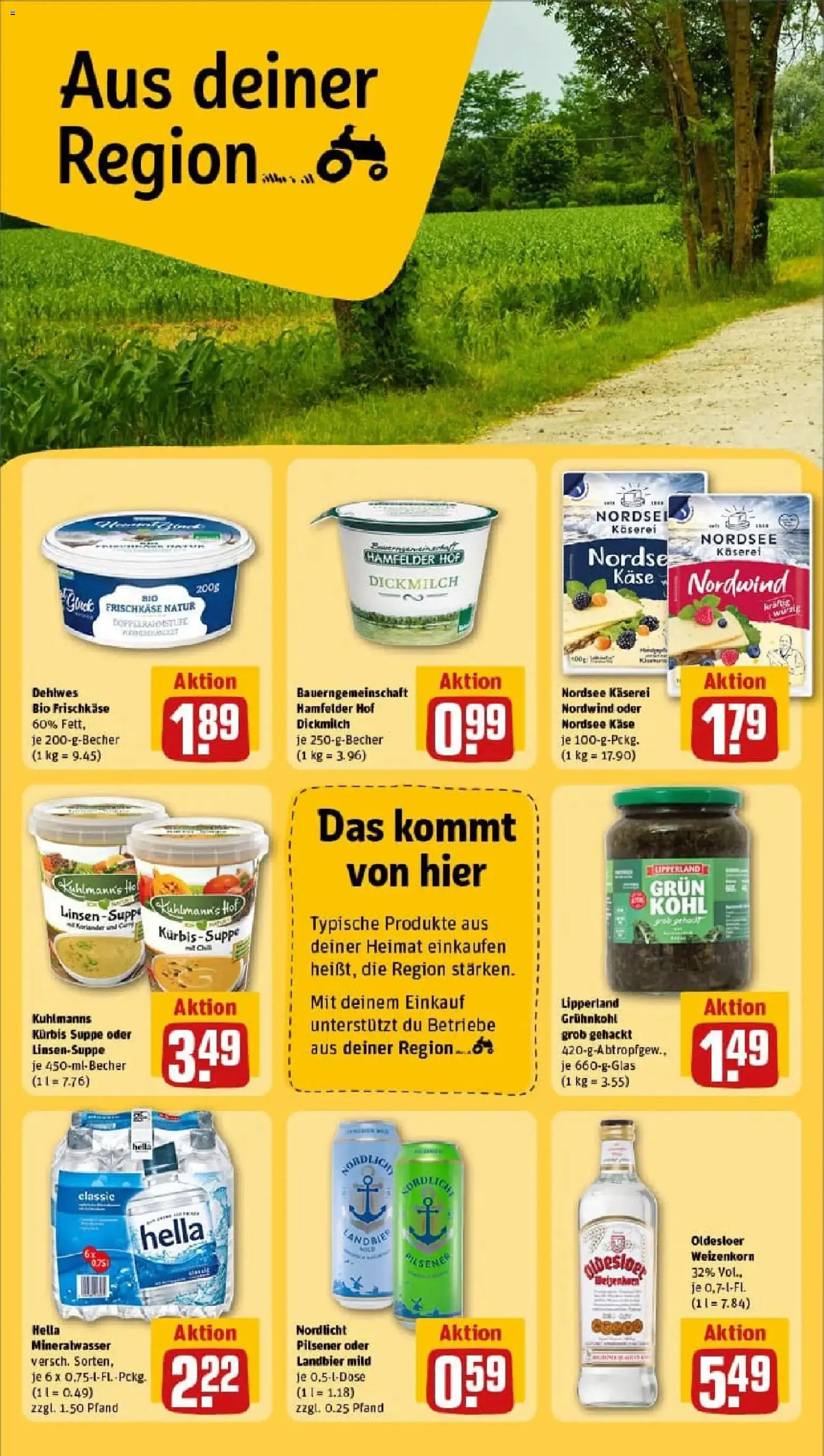 Rewe prospekt Kronshagen	 – gültig ab 26.01.2026 | Seite: 24 | Produkte: Käse, Oldesloer, Hella, Frischkase