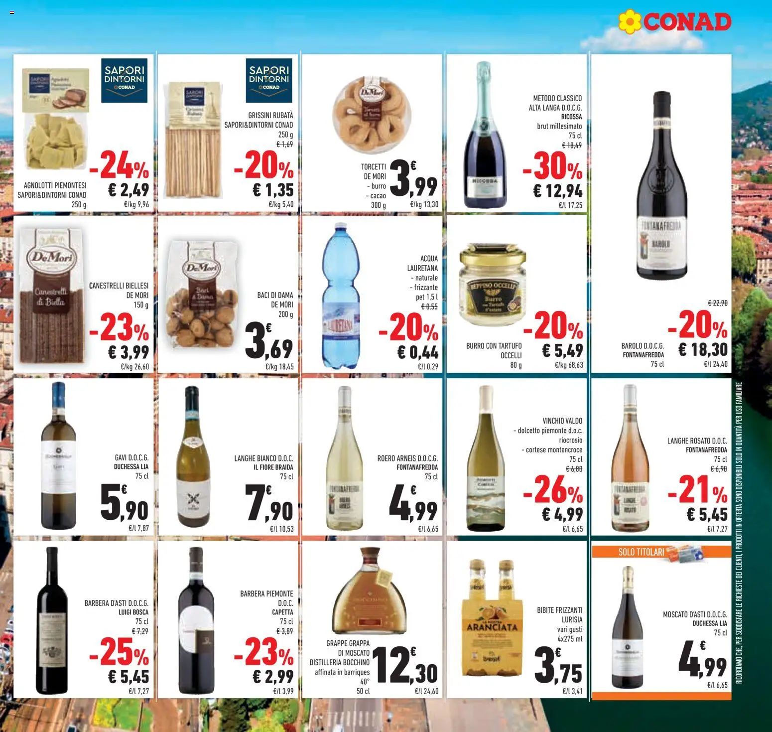 Volantino Conad del 25.02.2026 | Pagina: 23 | Prodotti: Tartufo, Cacao, Grissini, Grappa