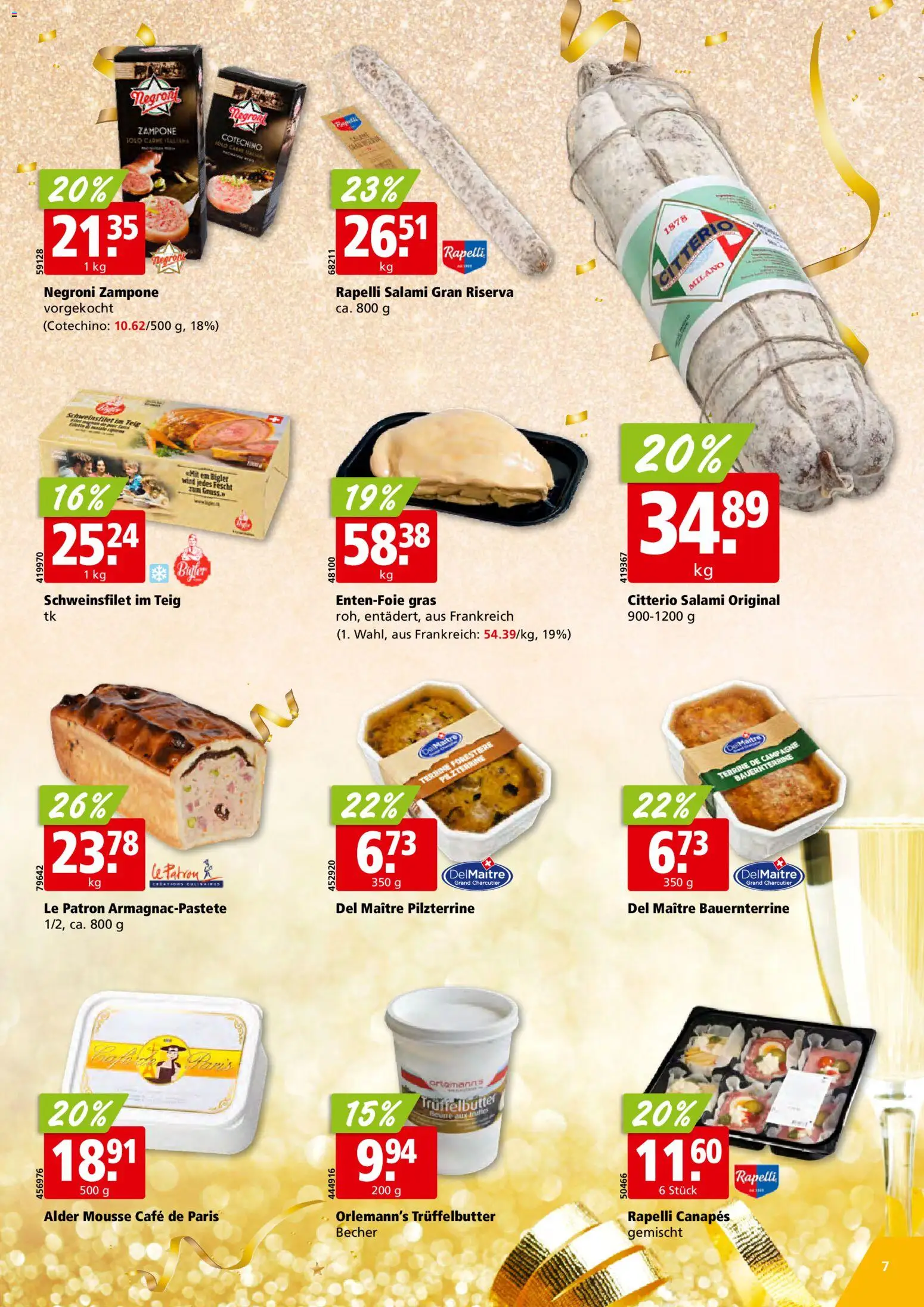 Aligro Aktionen Schlieren, Gossau SG, Frauenfeld, Rapperswil-Jona, Sargans, Bern, Brüttisellen, Pratteln, Emmen, Spreitenbach – gültig ab 27.12.2025 | Seite: 7 | Produkte: Salami