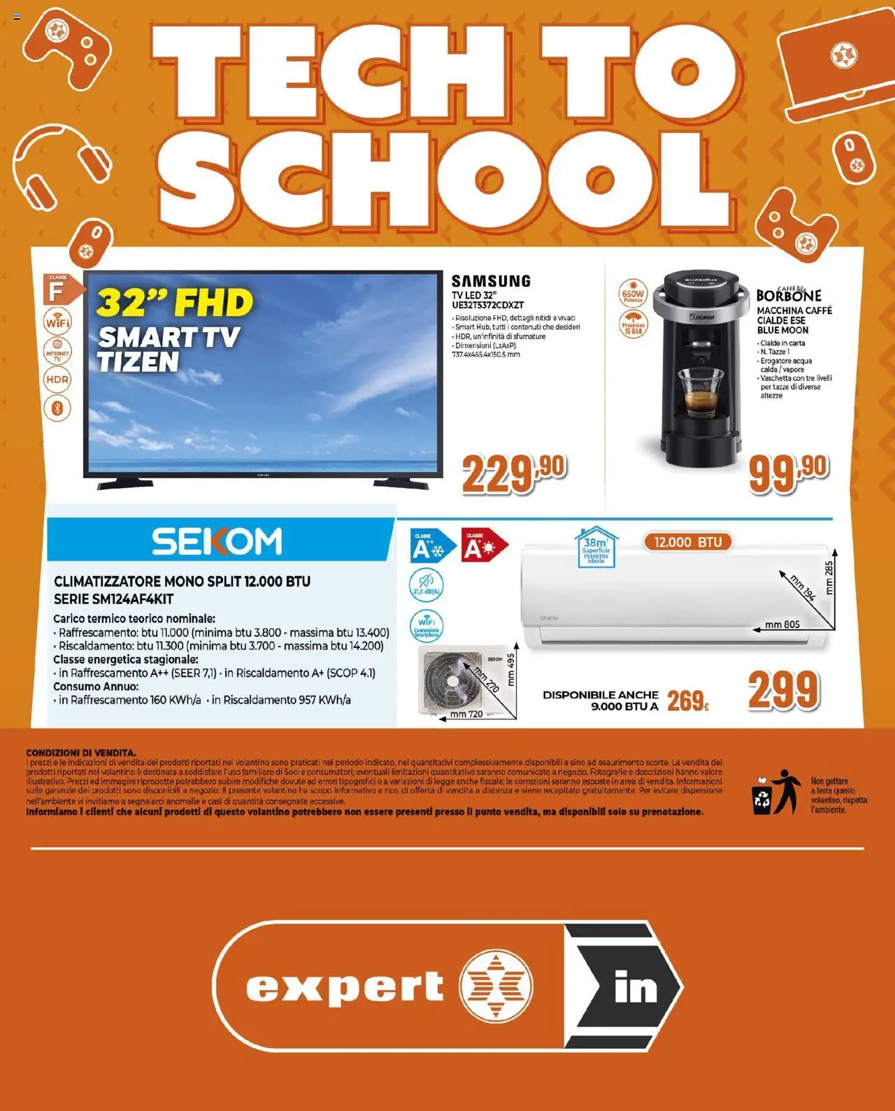 Volantino Ipercoop del 14.08.2025 | Pagina: 8 | Prodotti: Climatizzatore, smart TV, Acqua, Samsung