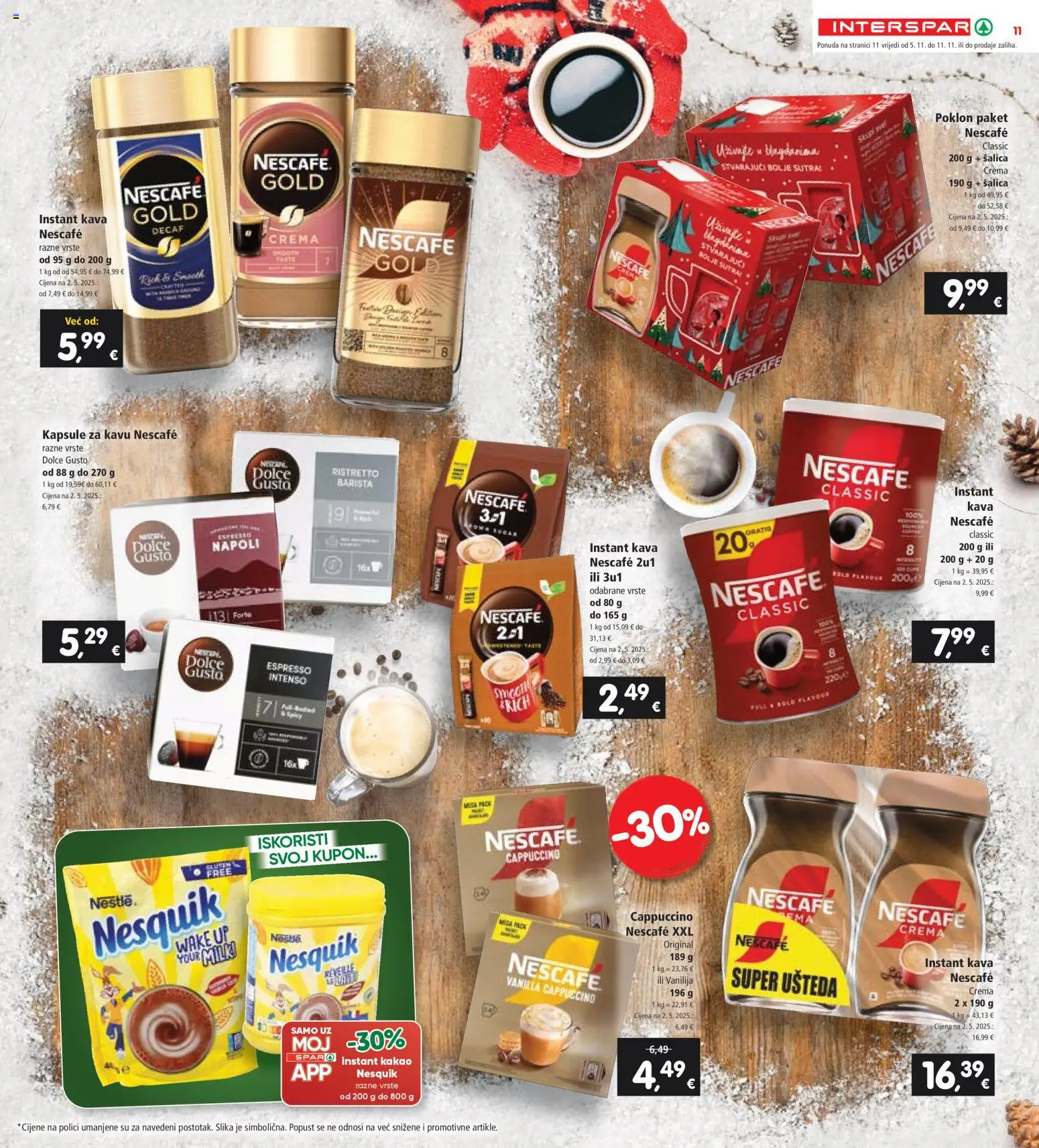 Interspar katalog | vrijedi od 05.11.2025 | Stranica: 11 | Proizvodi: Dolce Gusto, Nescafe, Nesquik, Cappuccino