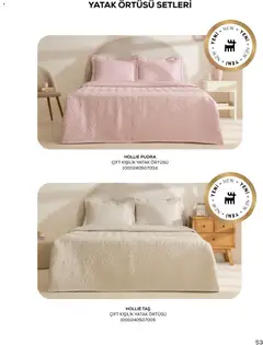 01.03.2026 tarihinden itibaren geçerli olan Karaca Home kataloğu önizlemesi | Sayfa: 53 | Ürünler: Yatak, Pudra, Yatak örtüsü