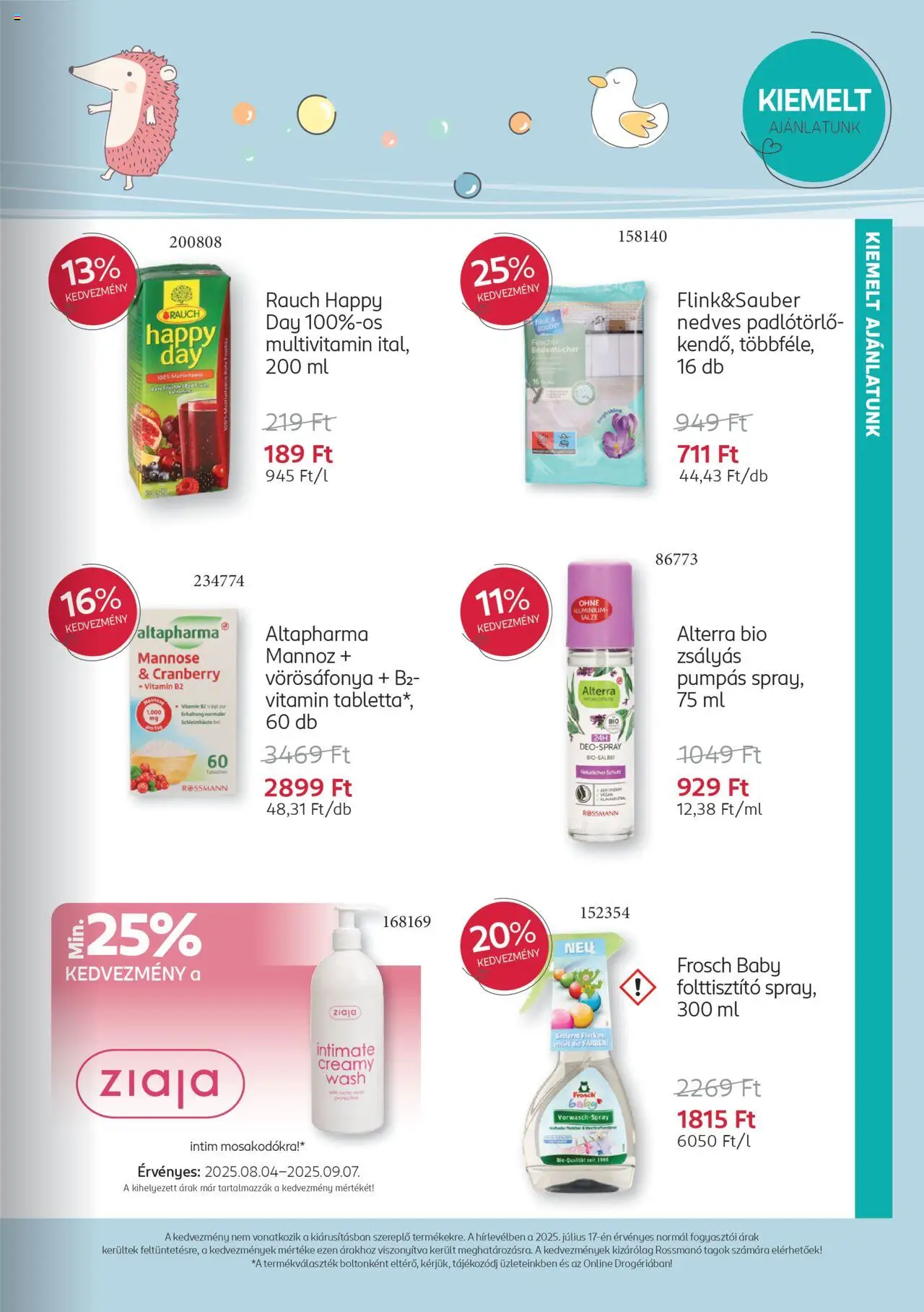 Rossmann akciós ujság - amely érvényes a következő dátumtól: 04.08.2025 | Oldal: 3 | Termékek: Sál, Body, Multivitamin, Folttisztító