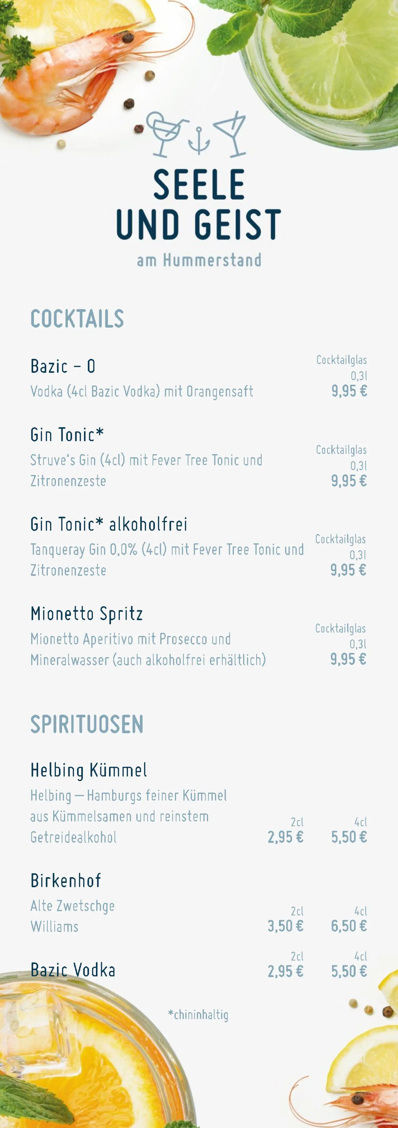 Edeka Struve Hummerstand – gültig ab 21.01.2026 | Seite: 17 | Produkte: Orangensaft, Mineralwasser, Prosecco, Gin