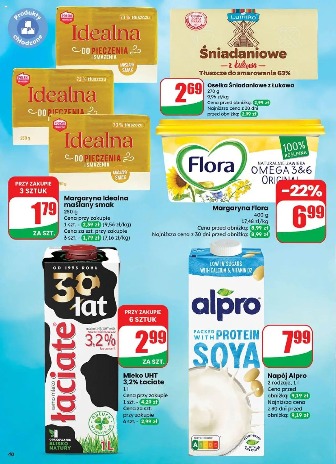 Dino Gazetka od 08.10.2025 | Strona: 40 | Produkty: Osełka, Alpro, Margaryna, Mleko