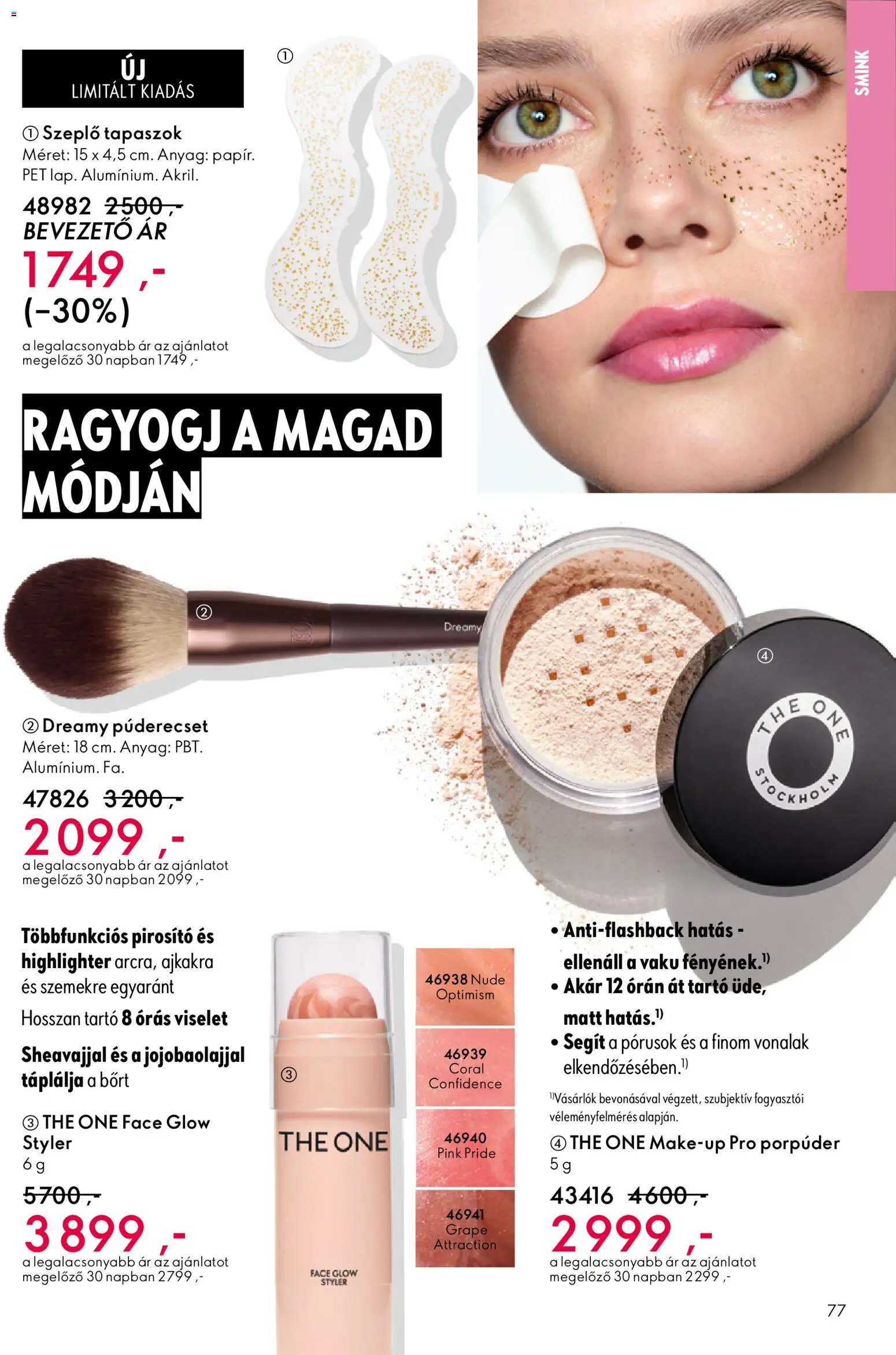 Oriflame akciós ujság - amely érvényes a következő dátumtól: 12.11.2025 | Oldal: 77 | Termékek: Púderecset, Smink, Pirosító