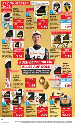K-GOLD EDITION Herzogin-Kartoffeln, aus frisch hergestelltem Kartoffelpüree je 600-g-Packg. ab 26.03.2026 gültig | Seite: 12