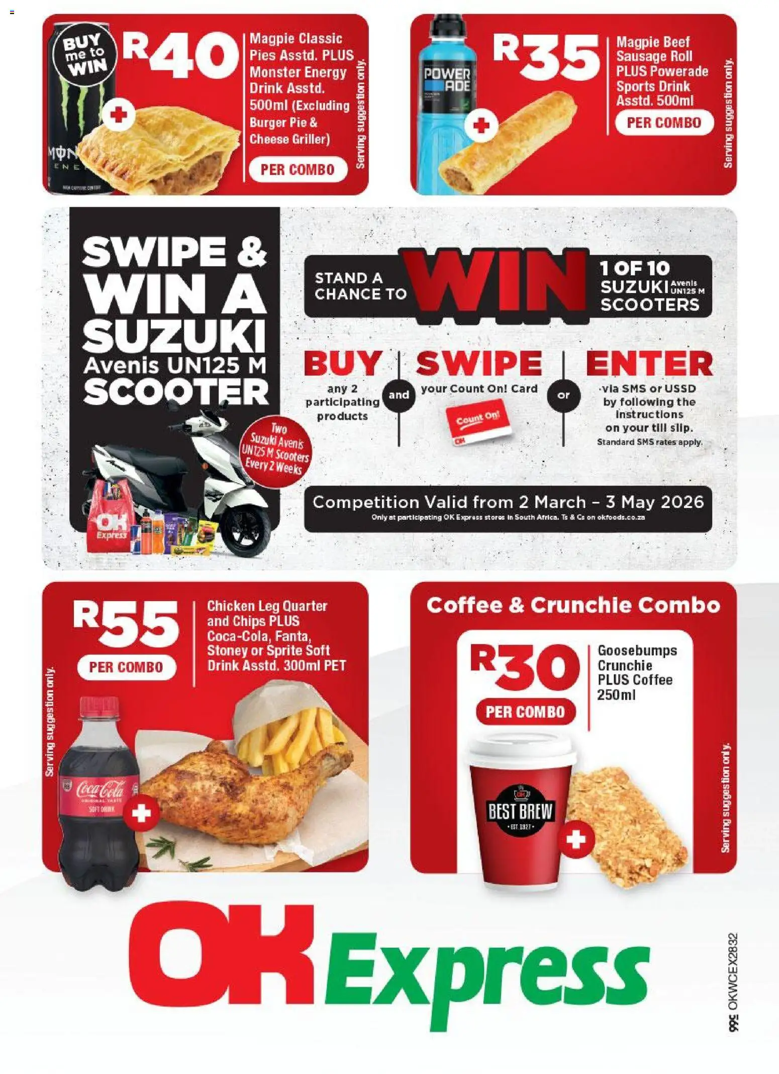 New OK Foods catalogue – valid from 06.04.2026 | Page: 1 | Products: Cheese, Coffee, Sprite, Griller