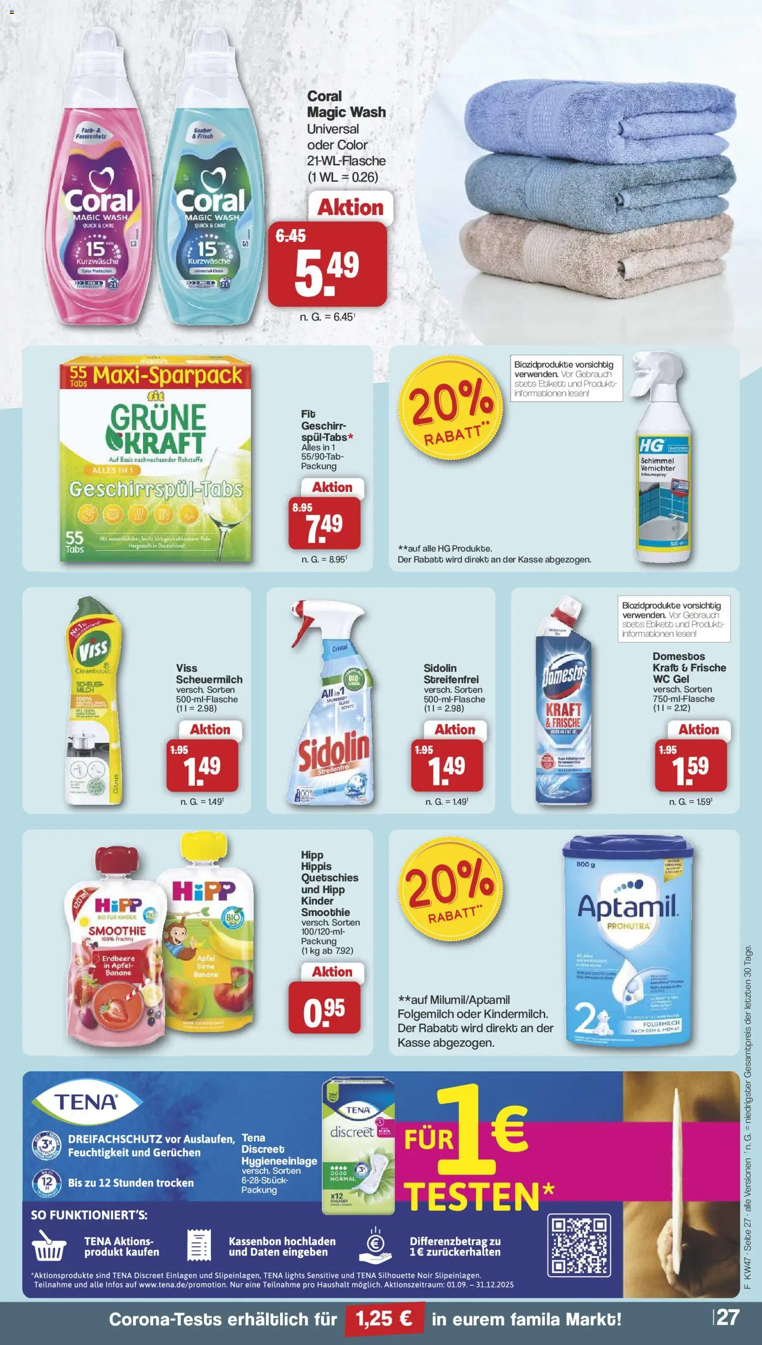Famila Nordwest - Black Friday – gültig ab 17.11.2025 | Seite: 26 | Produkte: Milch, Coral, Äpfel, Birne