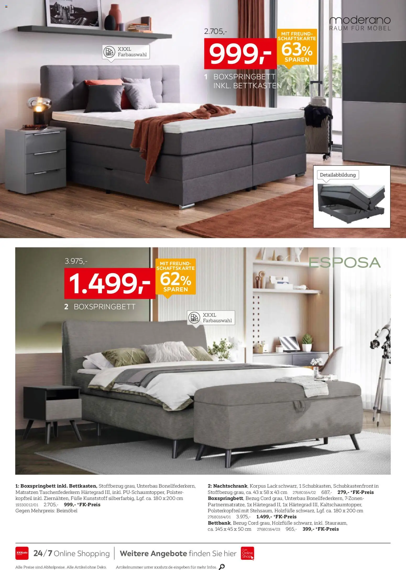 XXXL Lutz Betten Spezial – gültig ab 02.11.2025 | Seite: 4 | Produkte: Boxspringbett