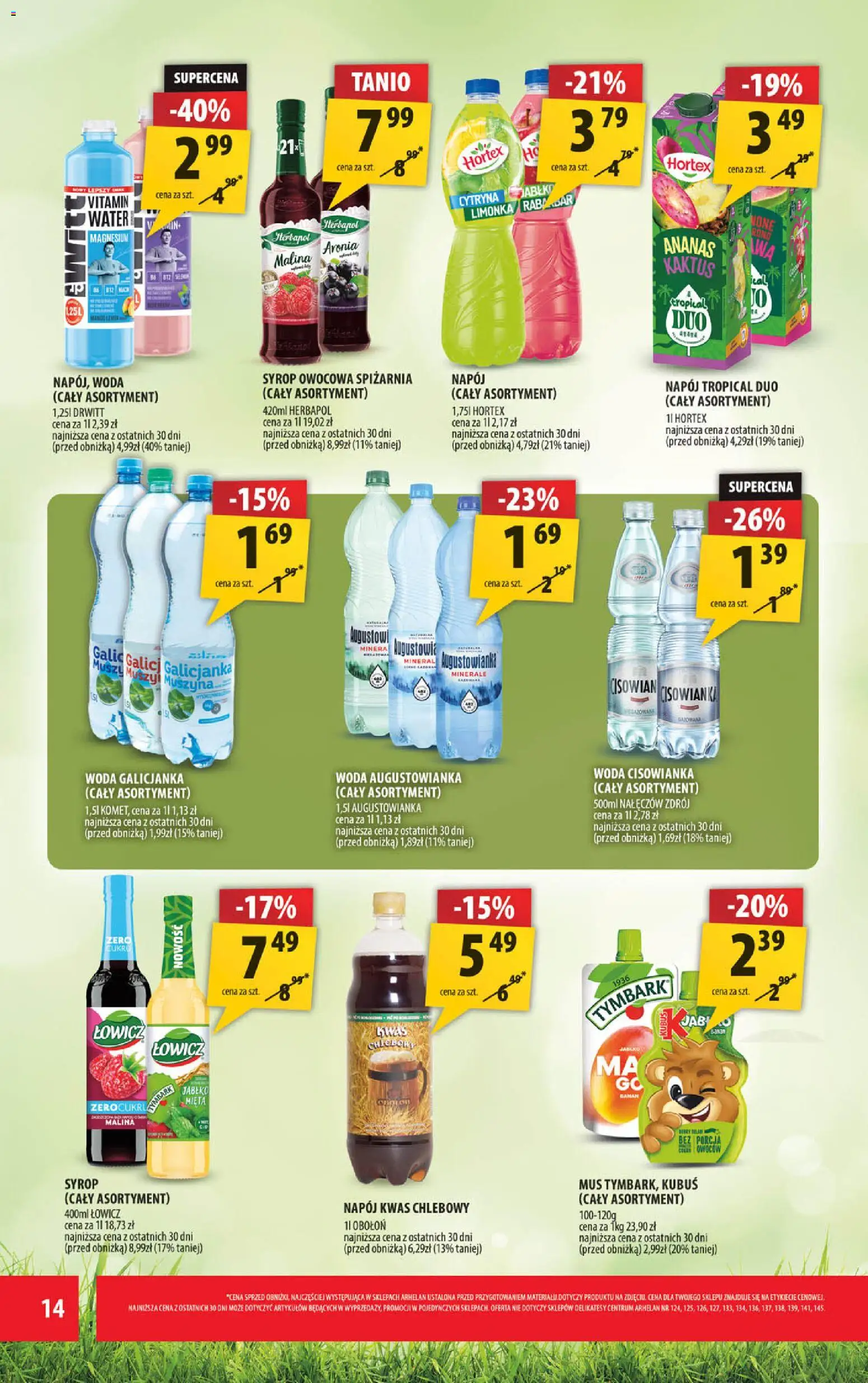 Arhelan gazetka od 24.04.2026 | Strona: 14 | Produkty: Cytryna, Syrop, Malina, Delikatesy
