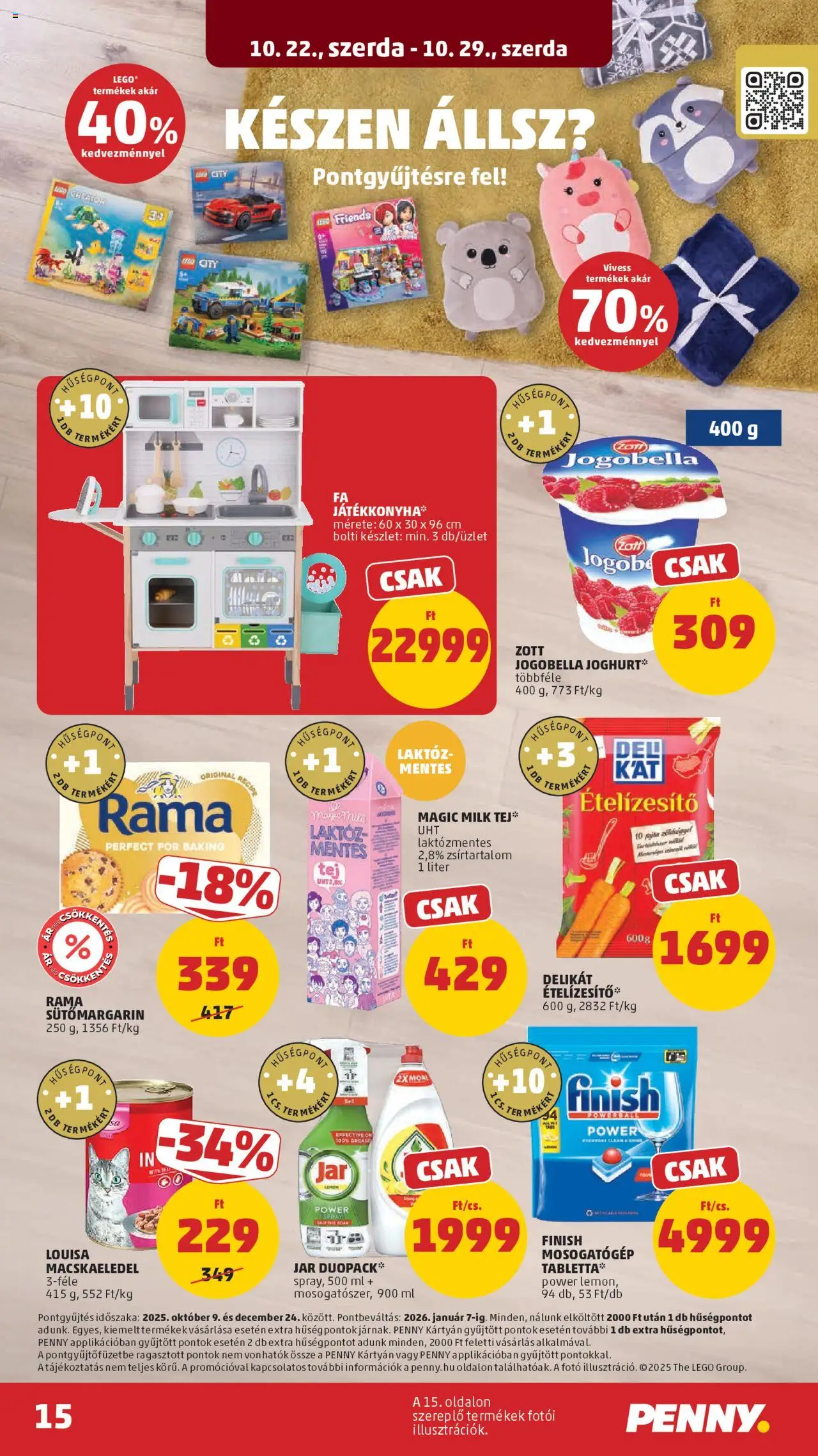 PENNY akciós ujság - amely érvényes a következő dátumtól: 22.10.2025 | Oldal: 19 | Termékek: Macskaeledel, Rama, Tej, Ételízesítő