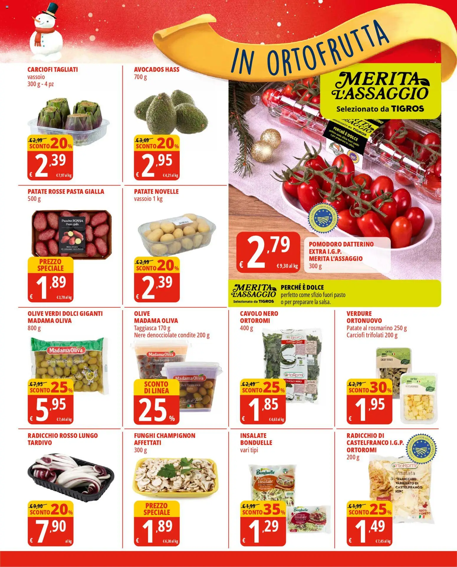 Volantino Tigros del 10.12.2025 | Pagina: 13 | Prodotti: Patate, Verdure, Pasta, Vassoio