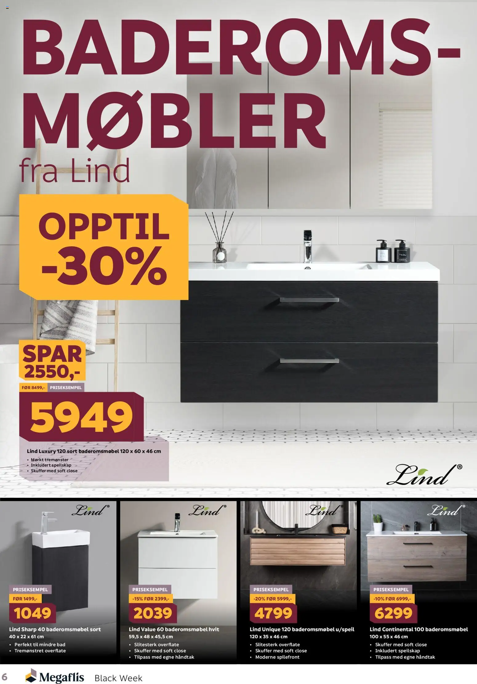 {H1} | Side: 6 | Produkter: Bad, Speilskap, Håndtak