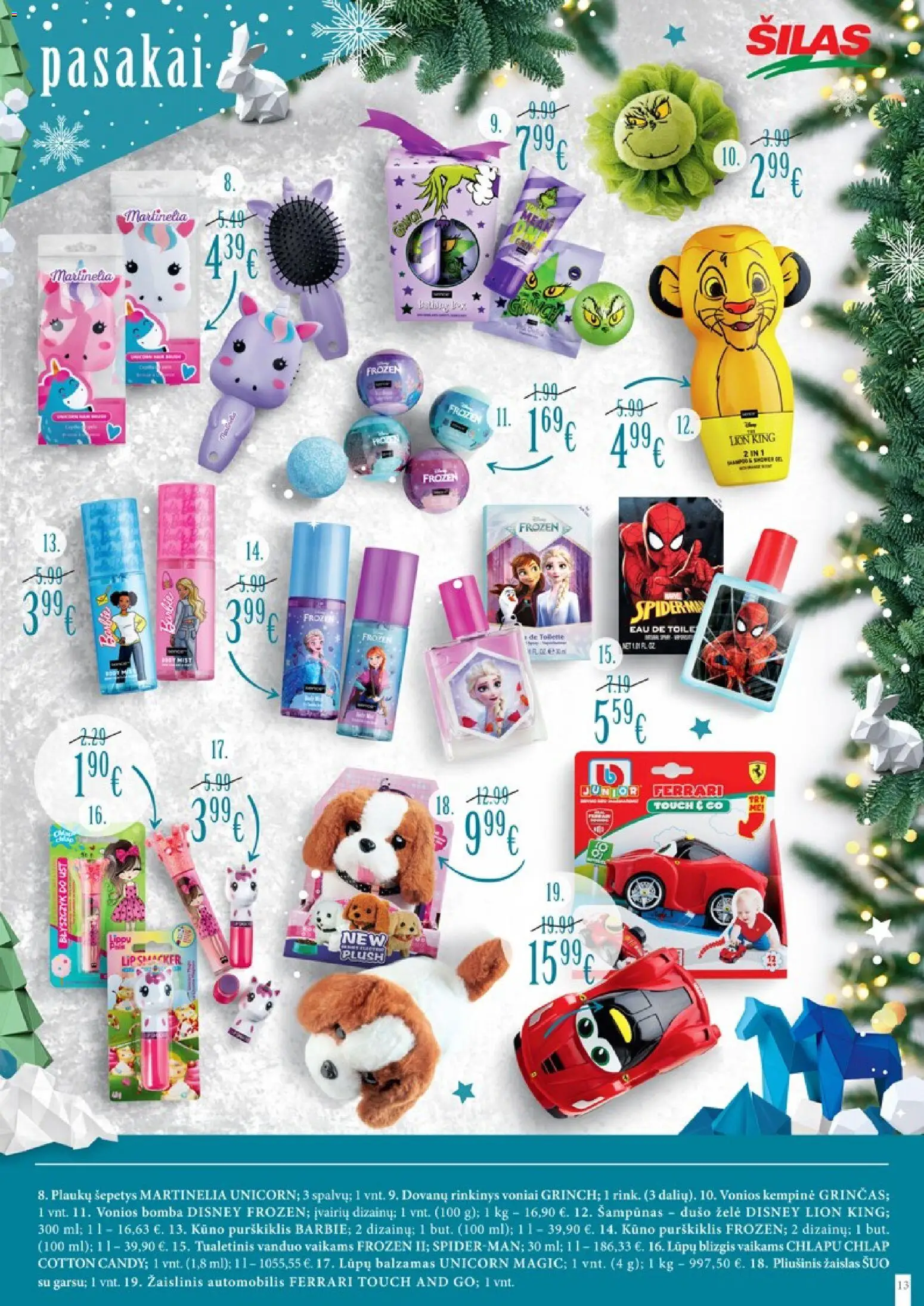 Šilas akcijos nuo 03.12.2025 | Puslapis: 13 | Prekių: Balzamas, Tualetinis vanduo, Šampūnas, Dušo želė