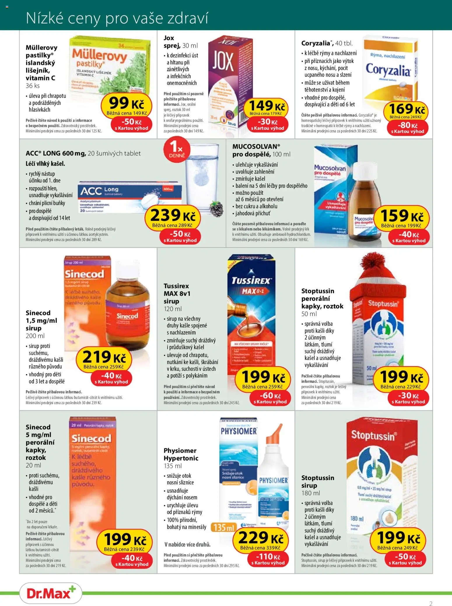 Dr. Max leták od 01.11.2025 | Strana: 2 | Produkty: Vitamin c, Tablet, Minerály, Sirup