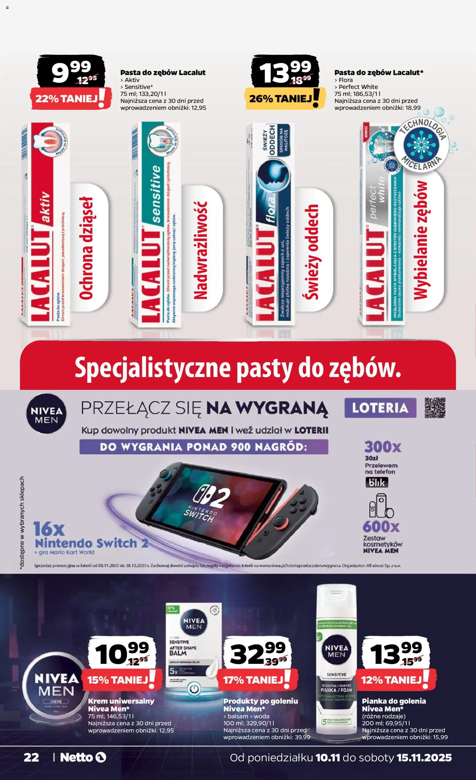 Netto gazetka - Spożywcza od 10.11.2025 | Strona: 22 | Produkty: Telefon, Gra, Zapach, Krem