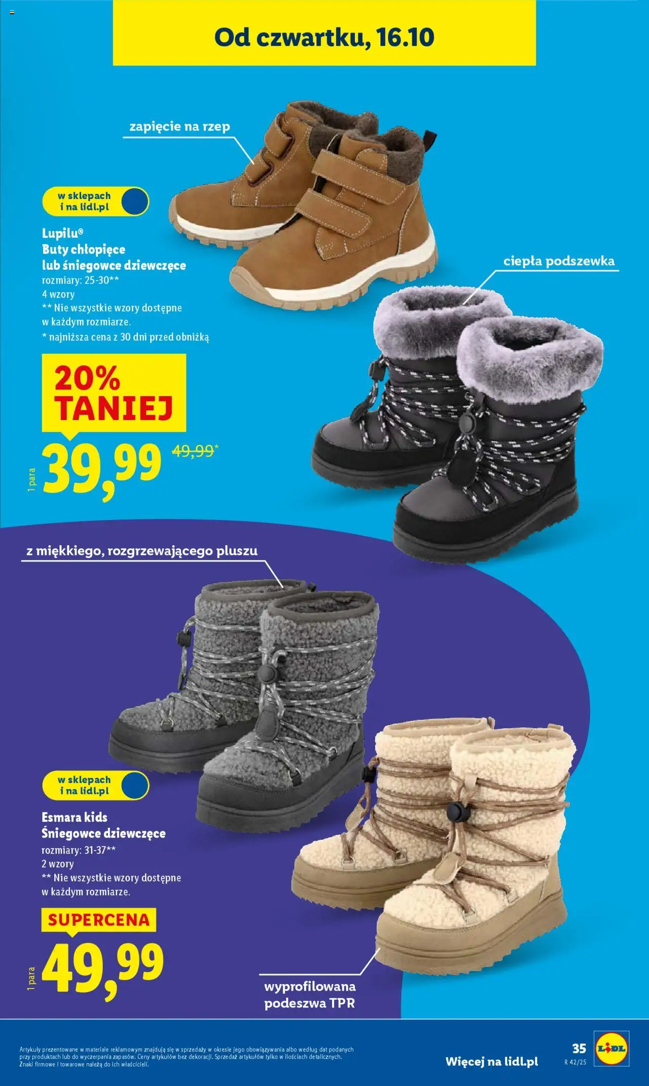 Lidl Katalog od 13.10.2025 | Strona: 39 | Produkty: Buty, Śniegowce