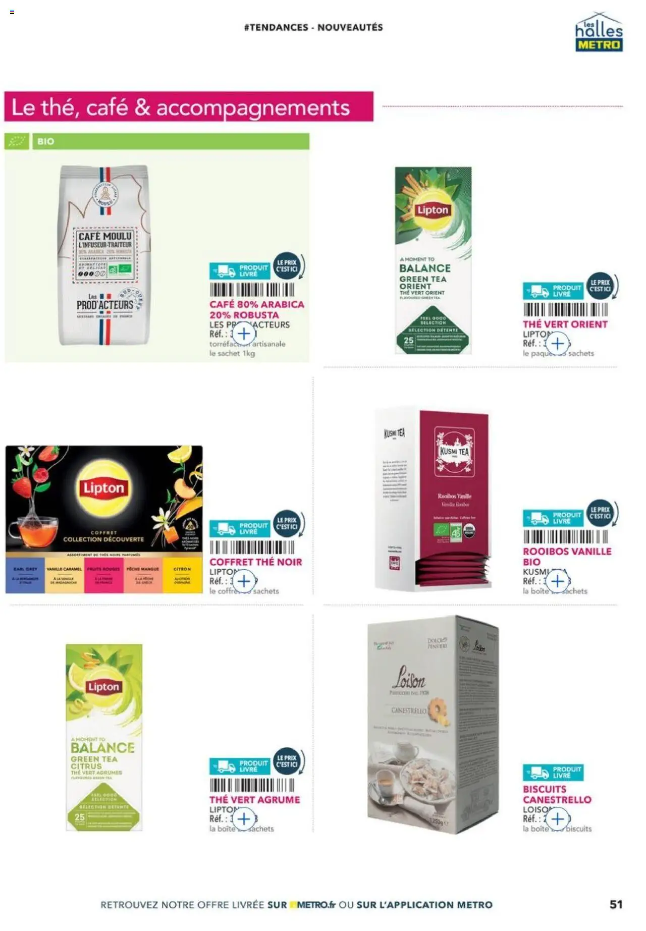 {H1} | Page: 51 | Produits: Café, Thé, Livre, Biscuits