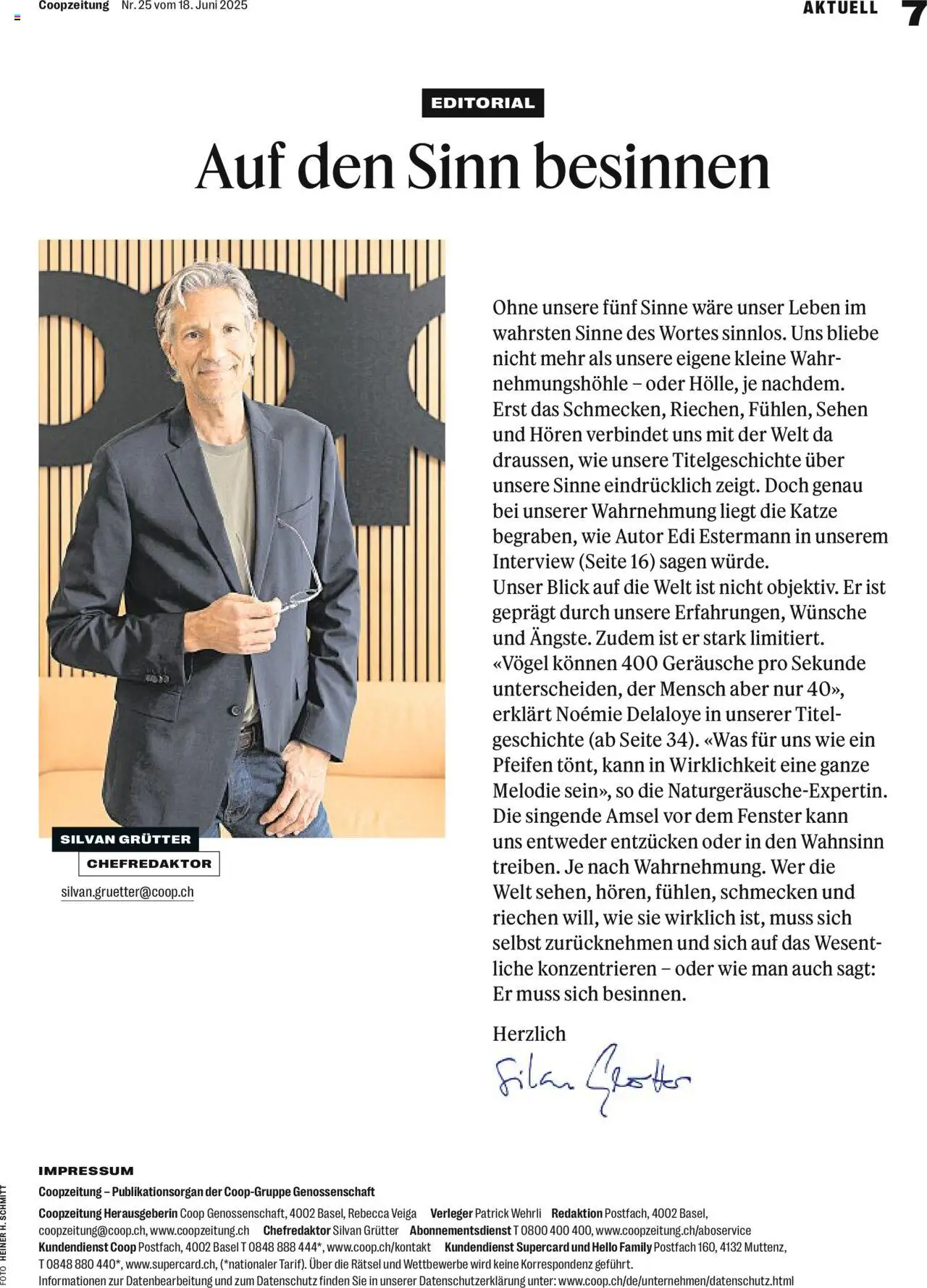 Coop Magazin ab 18.06.2025 | Seite: 7 | Produkte: Sehen