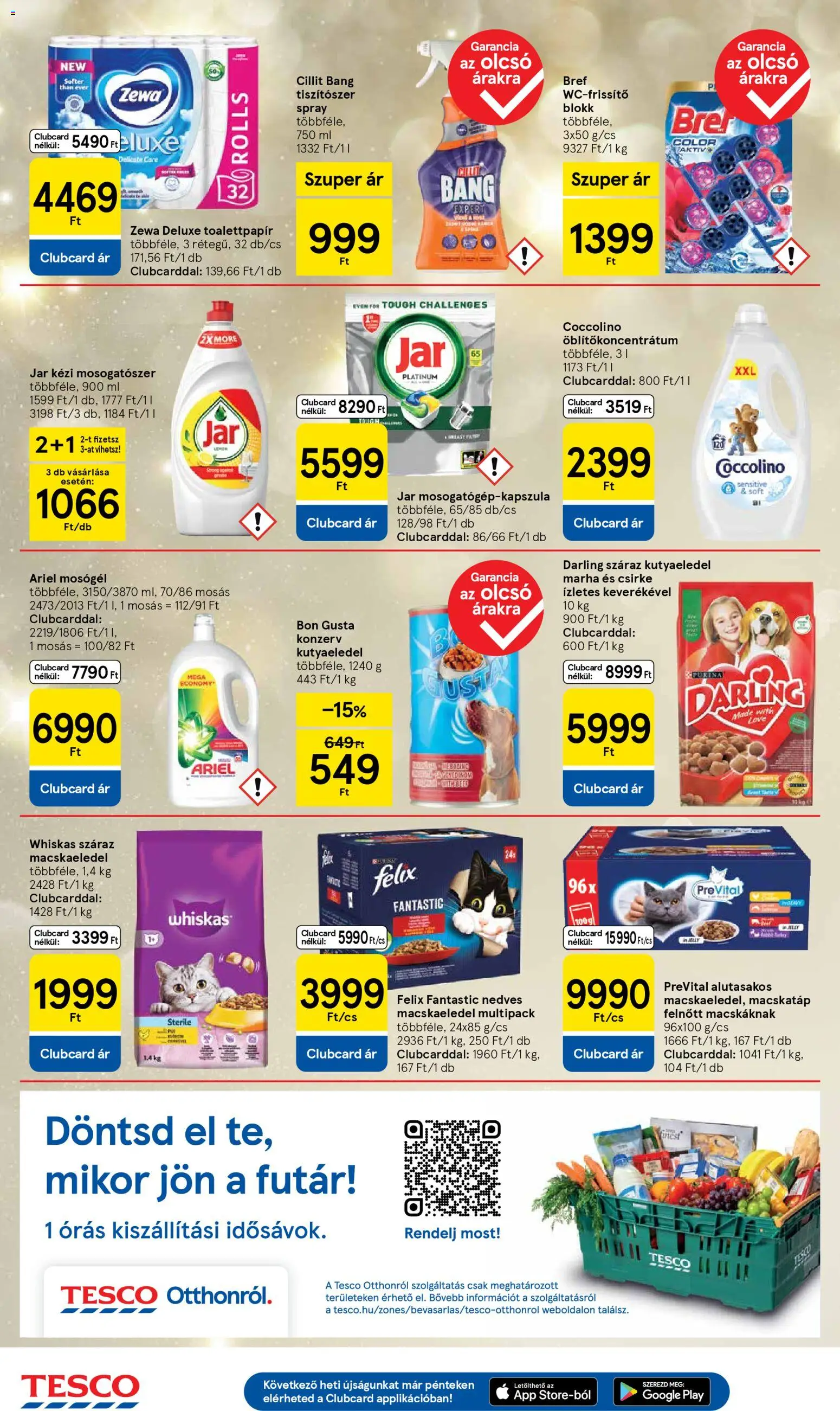 Tesco akciós ujság - amely érvényes a következő dátumtól: 06.11.2025 | Oldal: 8 | Termékek: Ariel, Coccolino, Kutyaeledel, Mosógél