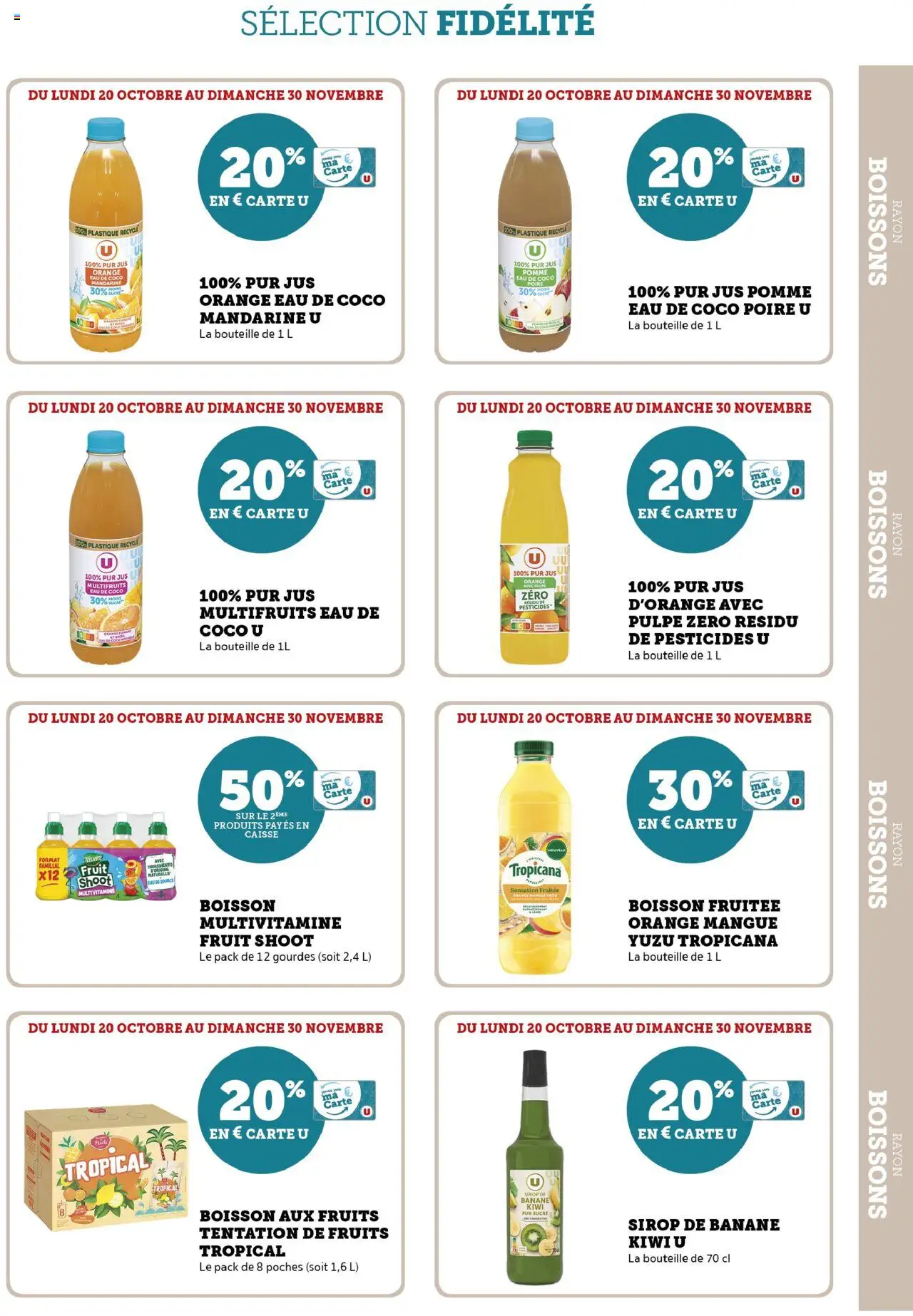 {H1} | Page: 37 | Produits: Mangue, Eau de source, Banane, Jus